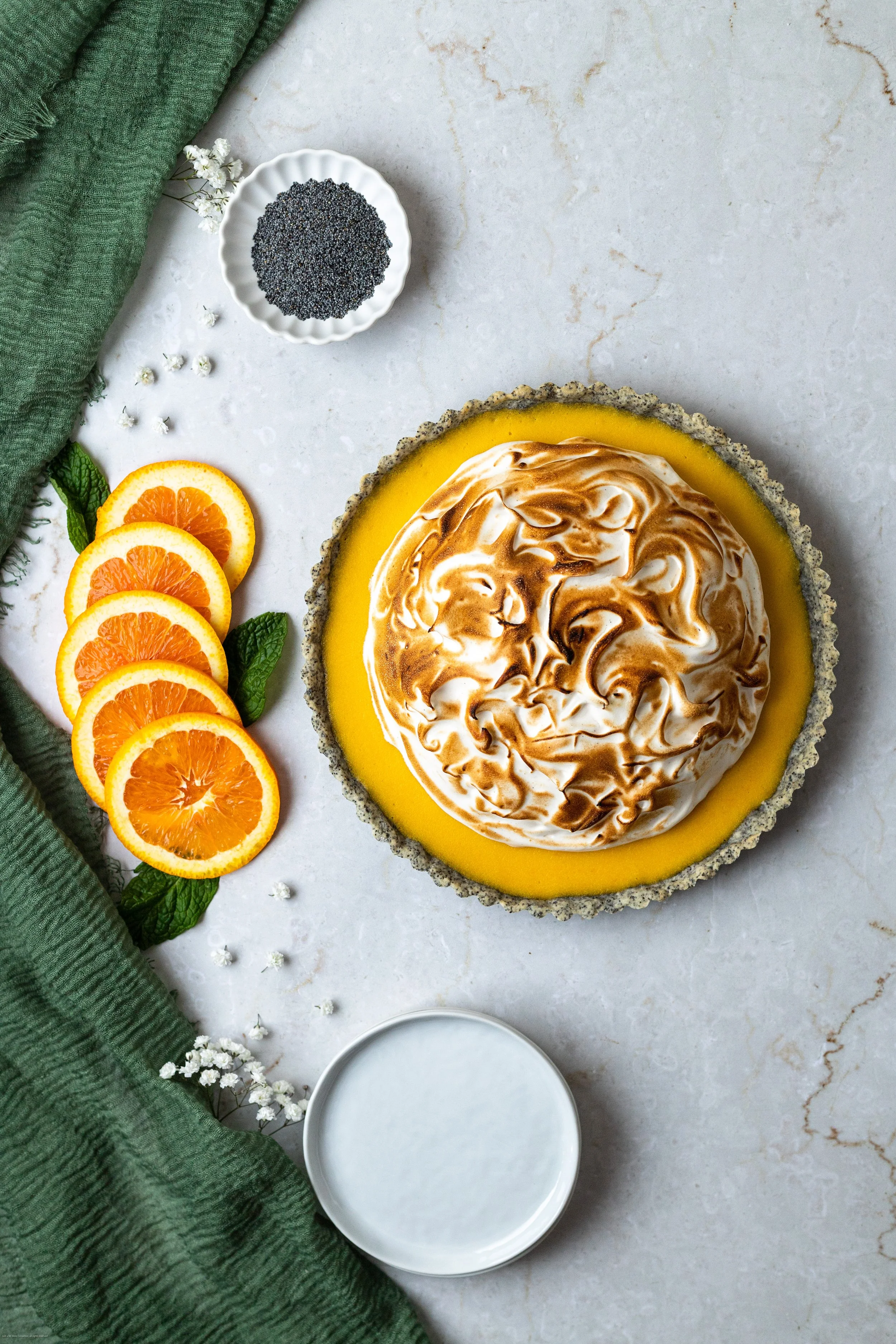 Blood Orange Poppyseed Tart