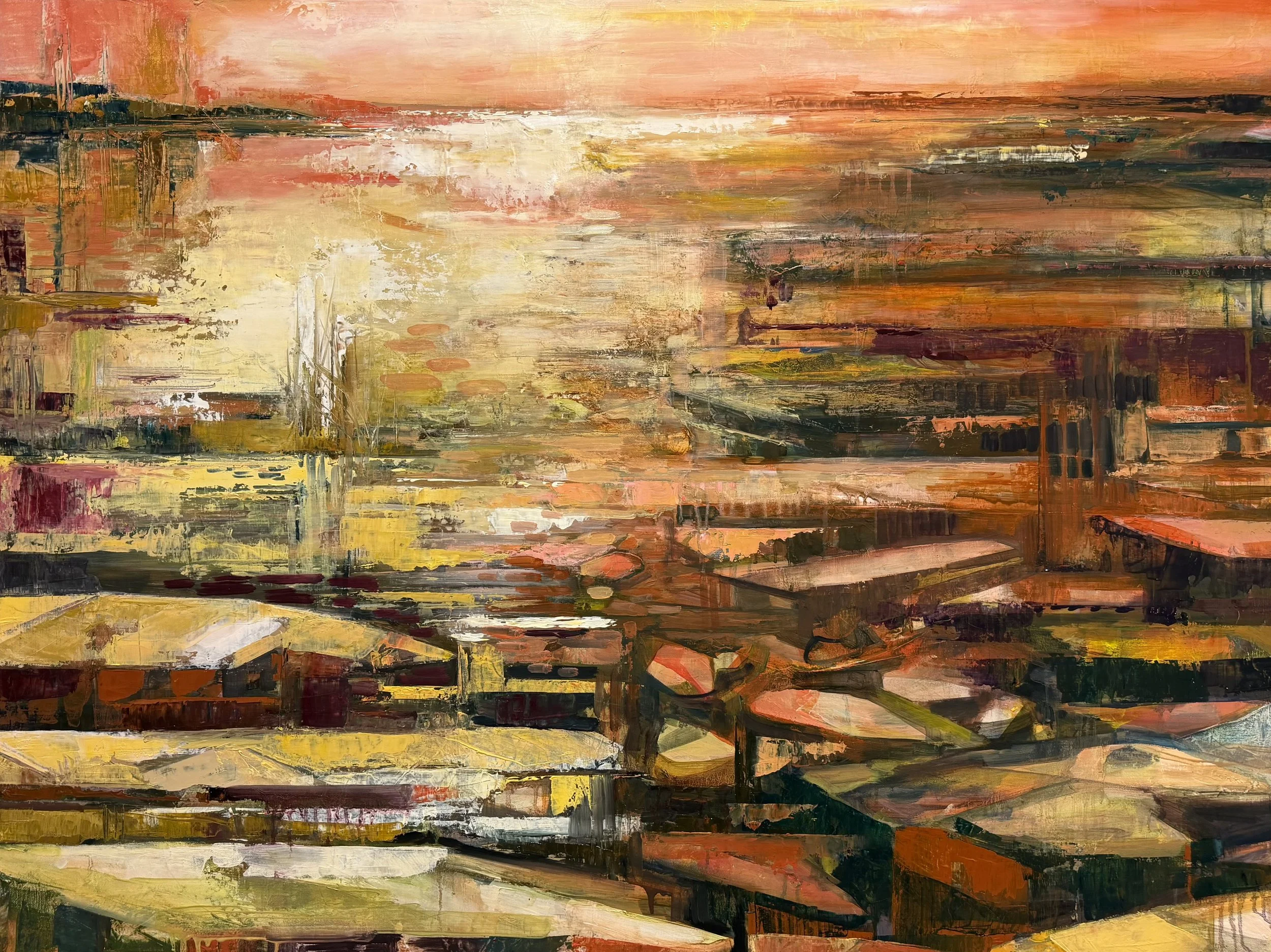 Late Day Light II, 36" x 48", Oil on Canvas