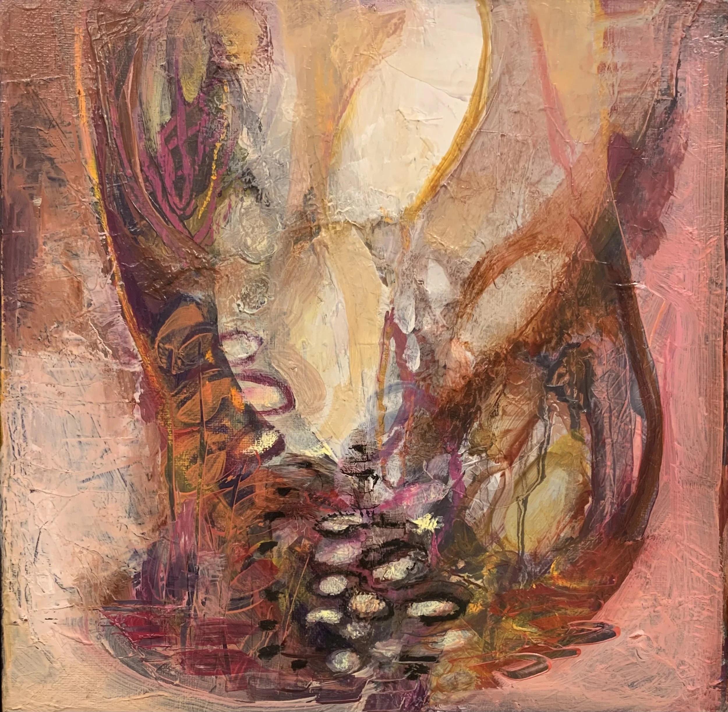 Red Onion, 10" x 10", Oil on Canvas