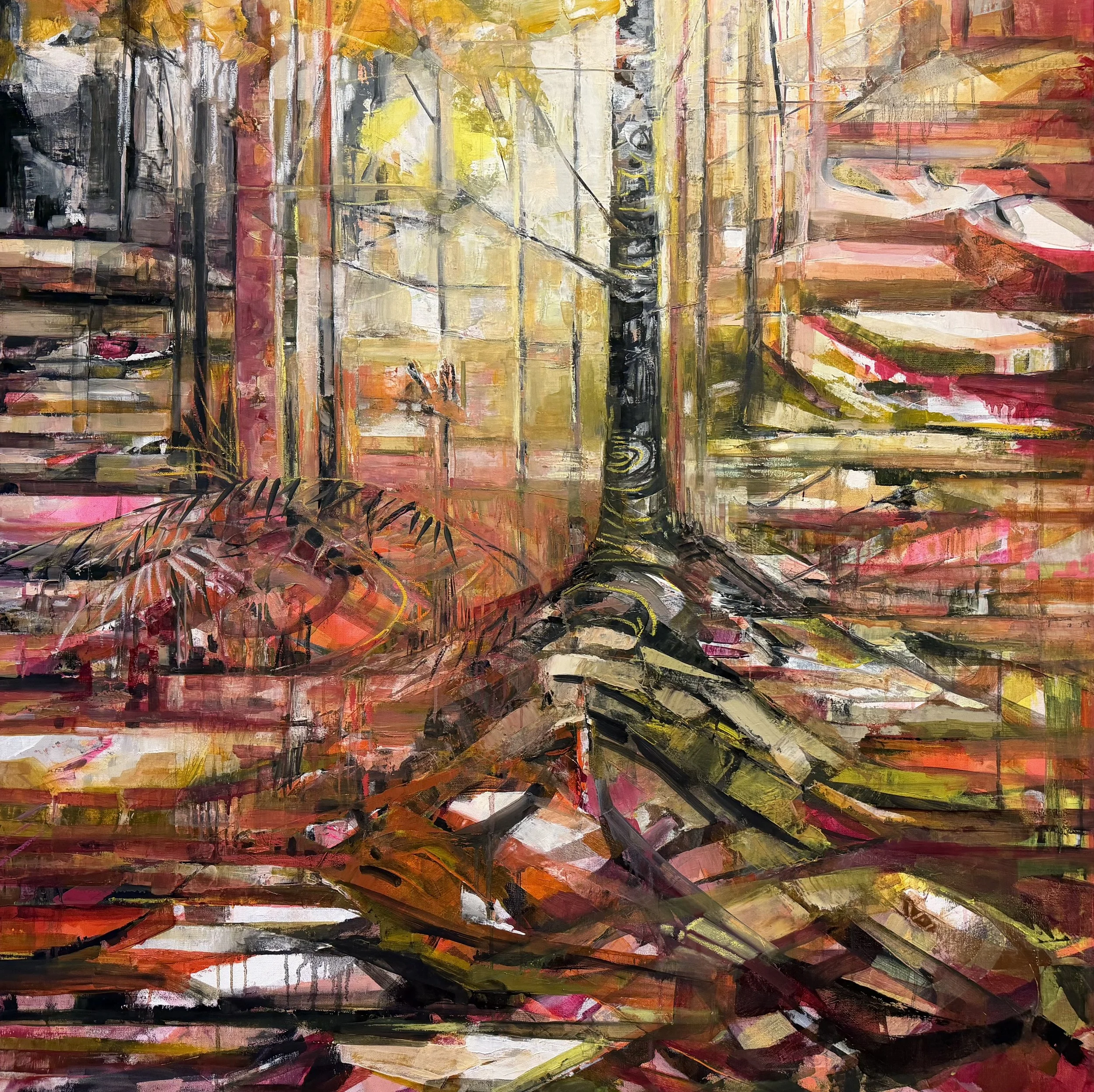 The Ascent, 48" x 48", Oil on Canvas