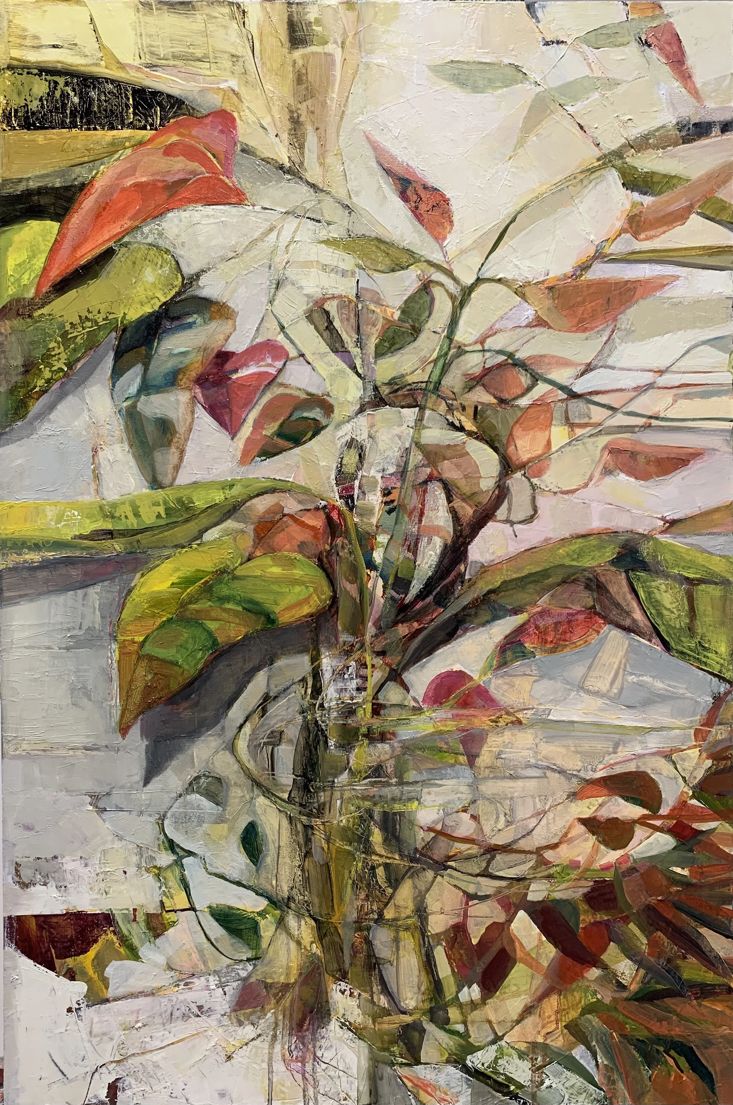 Philodendron Giganteum, 36" x 24", Oil on Canvas