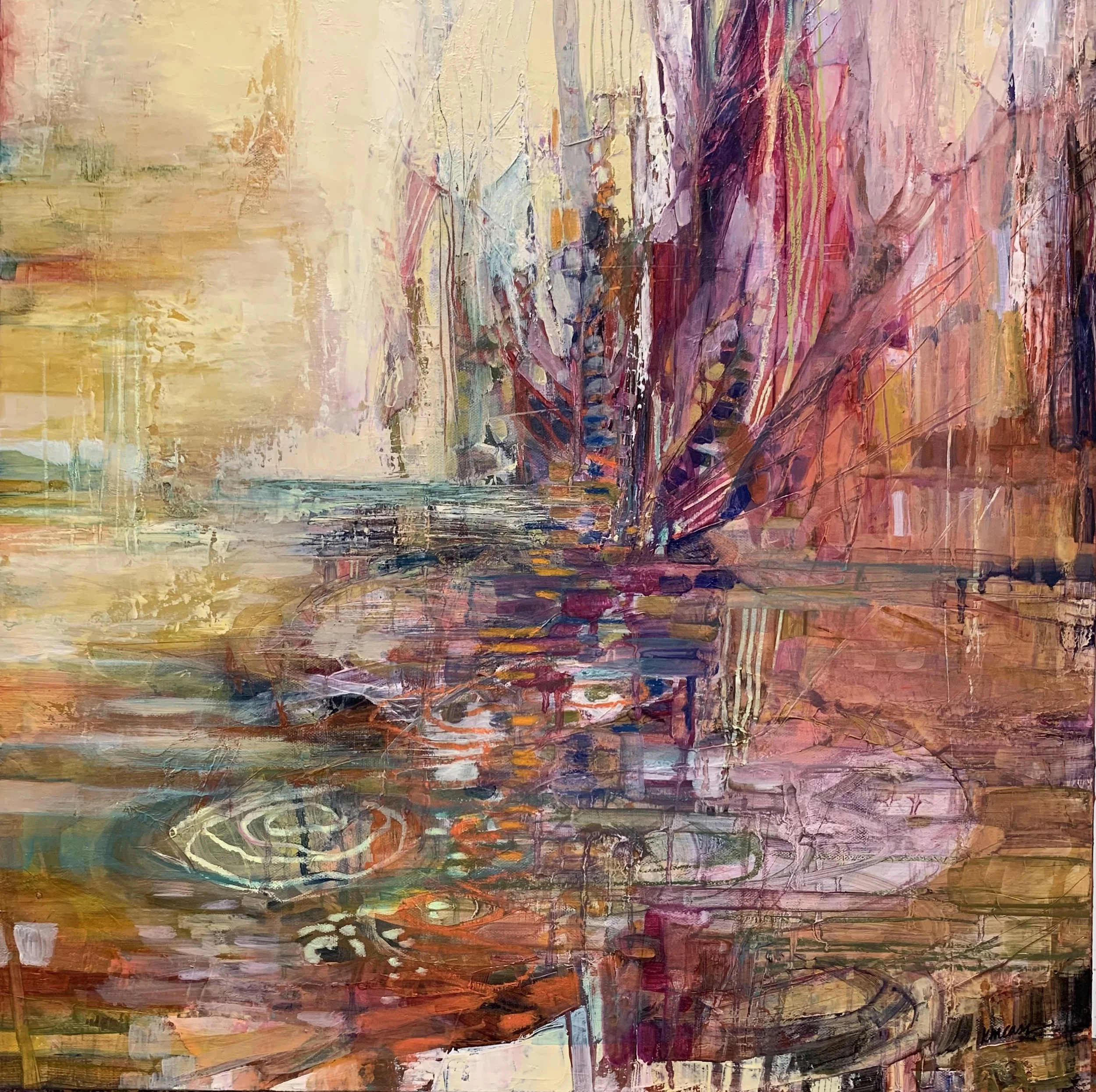 Ripple Effect, 24" x 24", Oil on Canvas
