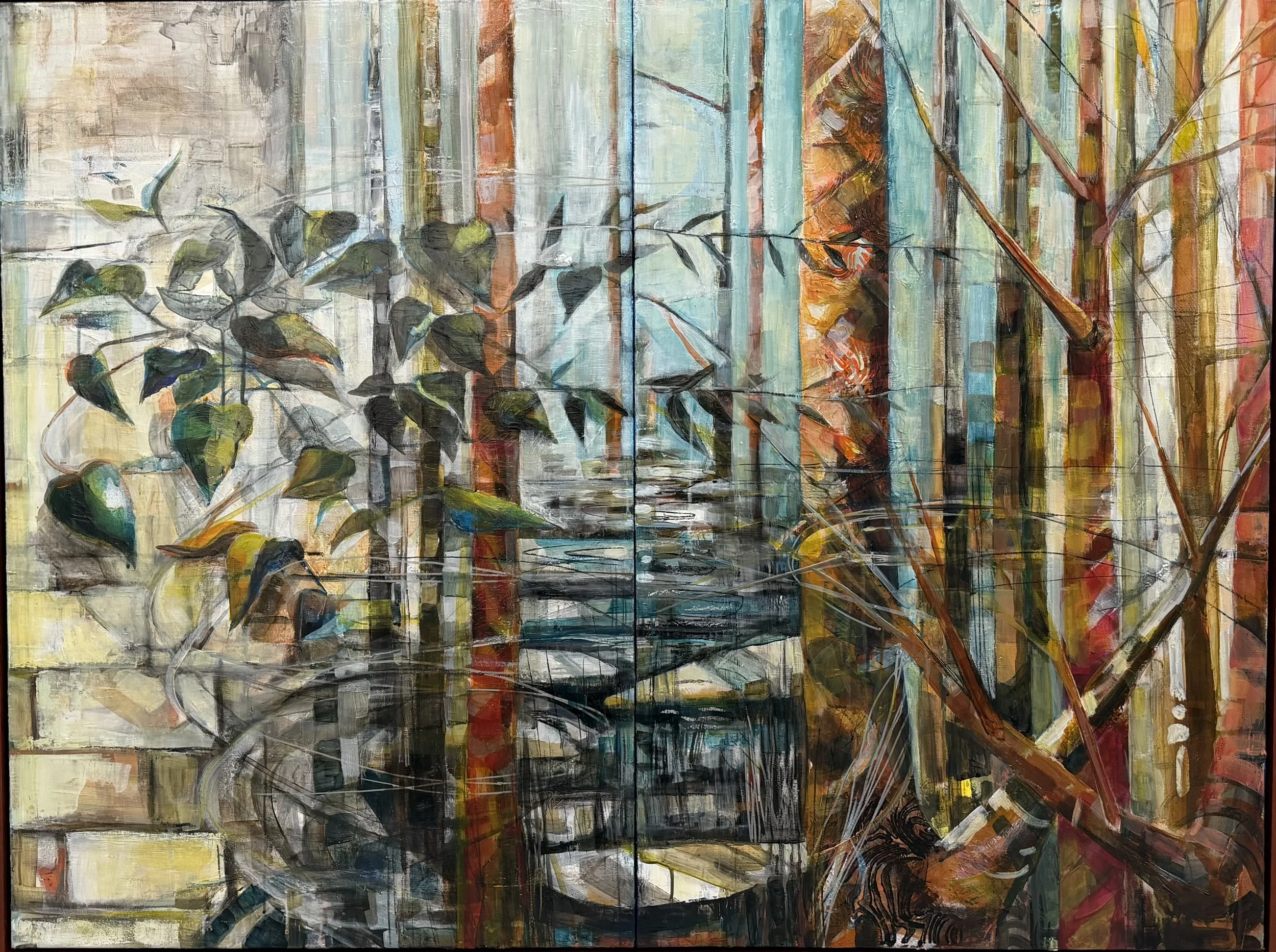 Sound of Silence, 36" x 48", Oil on Canvas Diptych