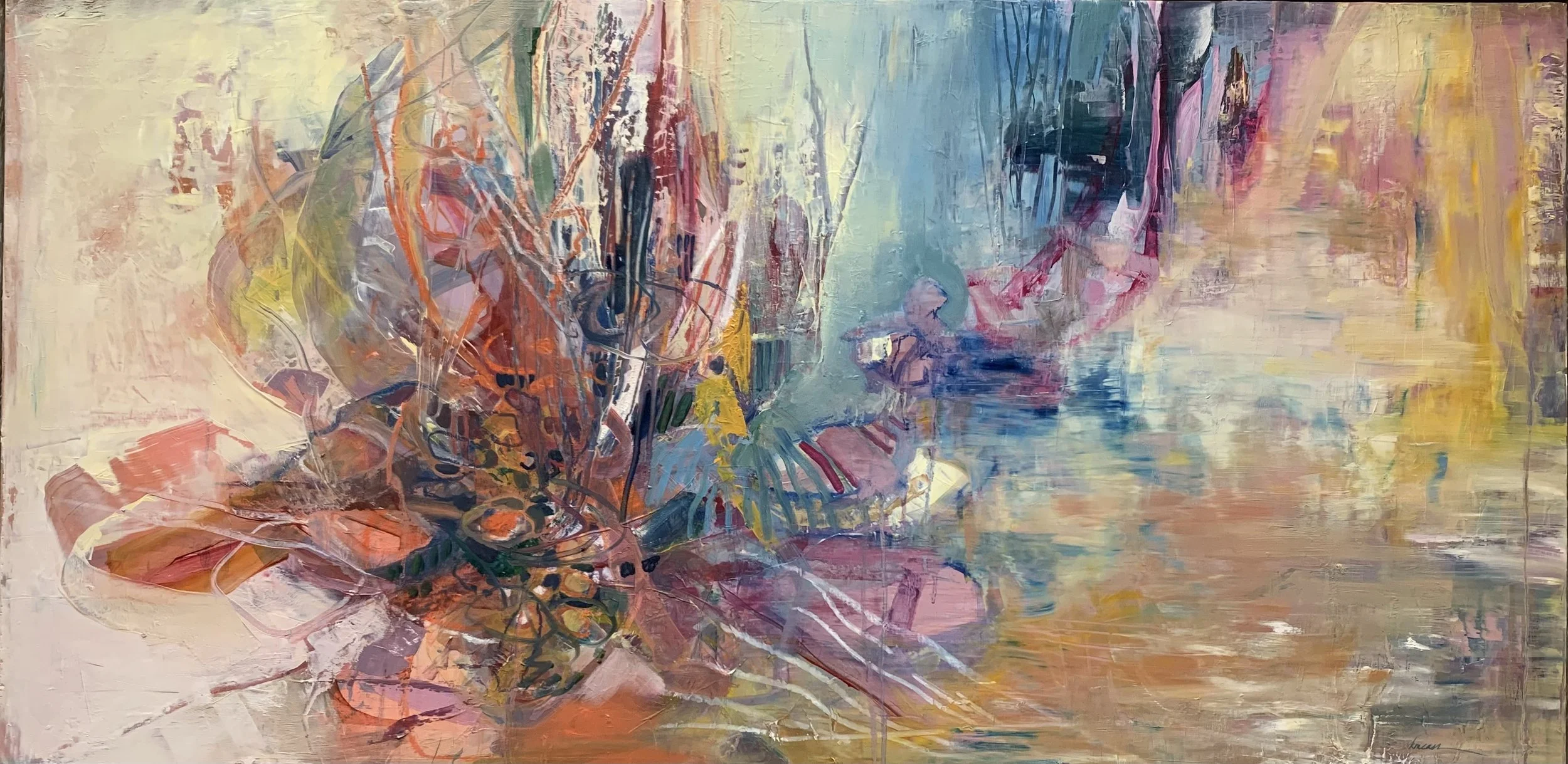 Octopus's Garden, 24" x 48", Oil on Canvas