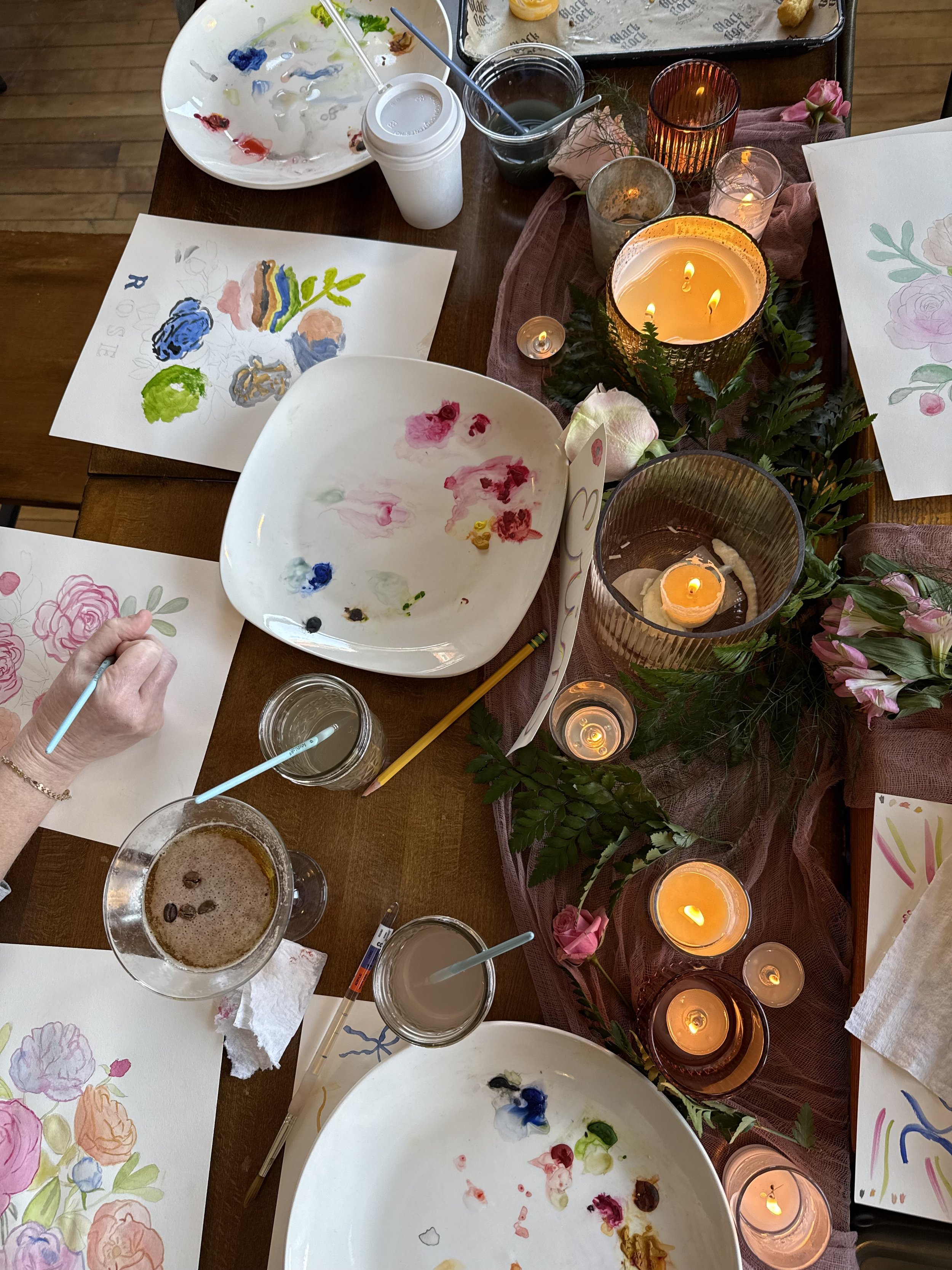 3.29 12-2 PM Spring Equinox Paint &amp; Pour Workshop with Annie cullen &amp; Corina Piller