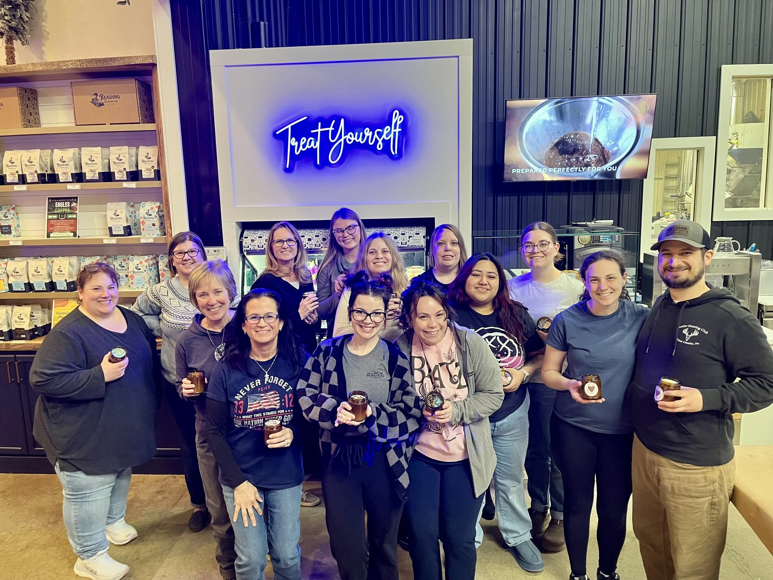 mother’s date soy candle Workshop at Reading Coffee Company- douglassville