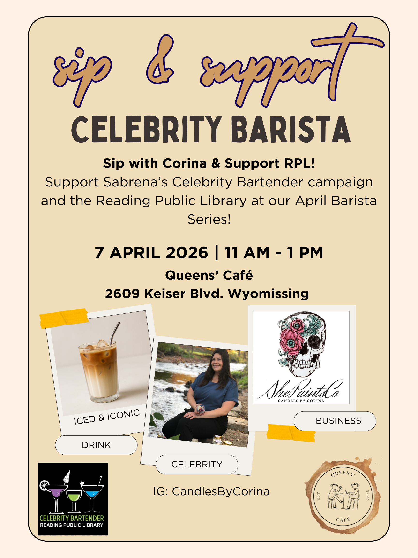 Sip &amp; Support Celebrity Barista