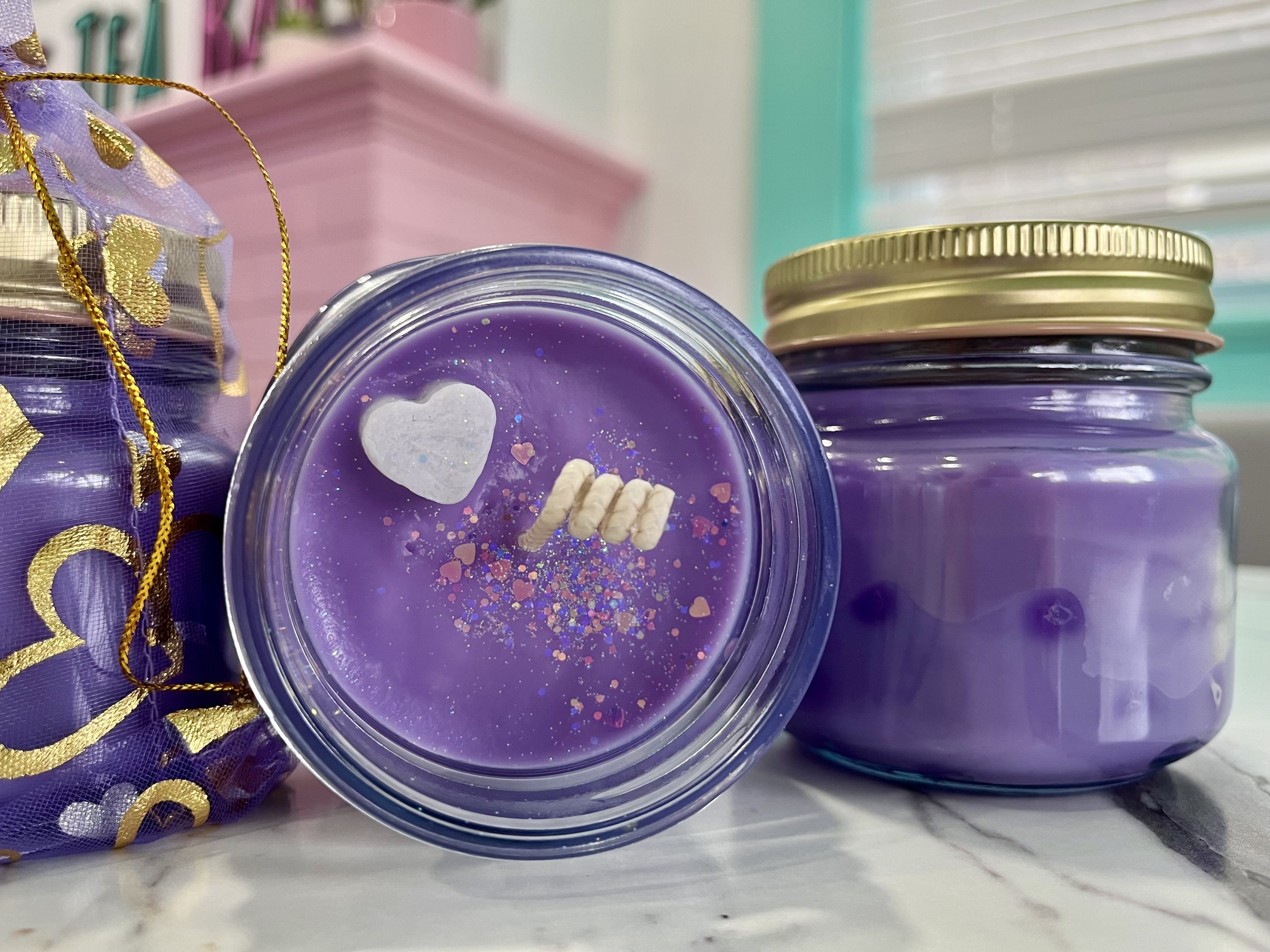 Taro Milk Tea Boba Candle