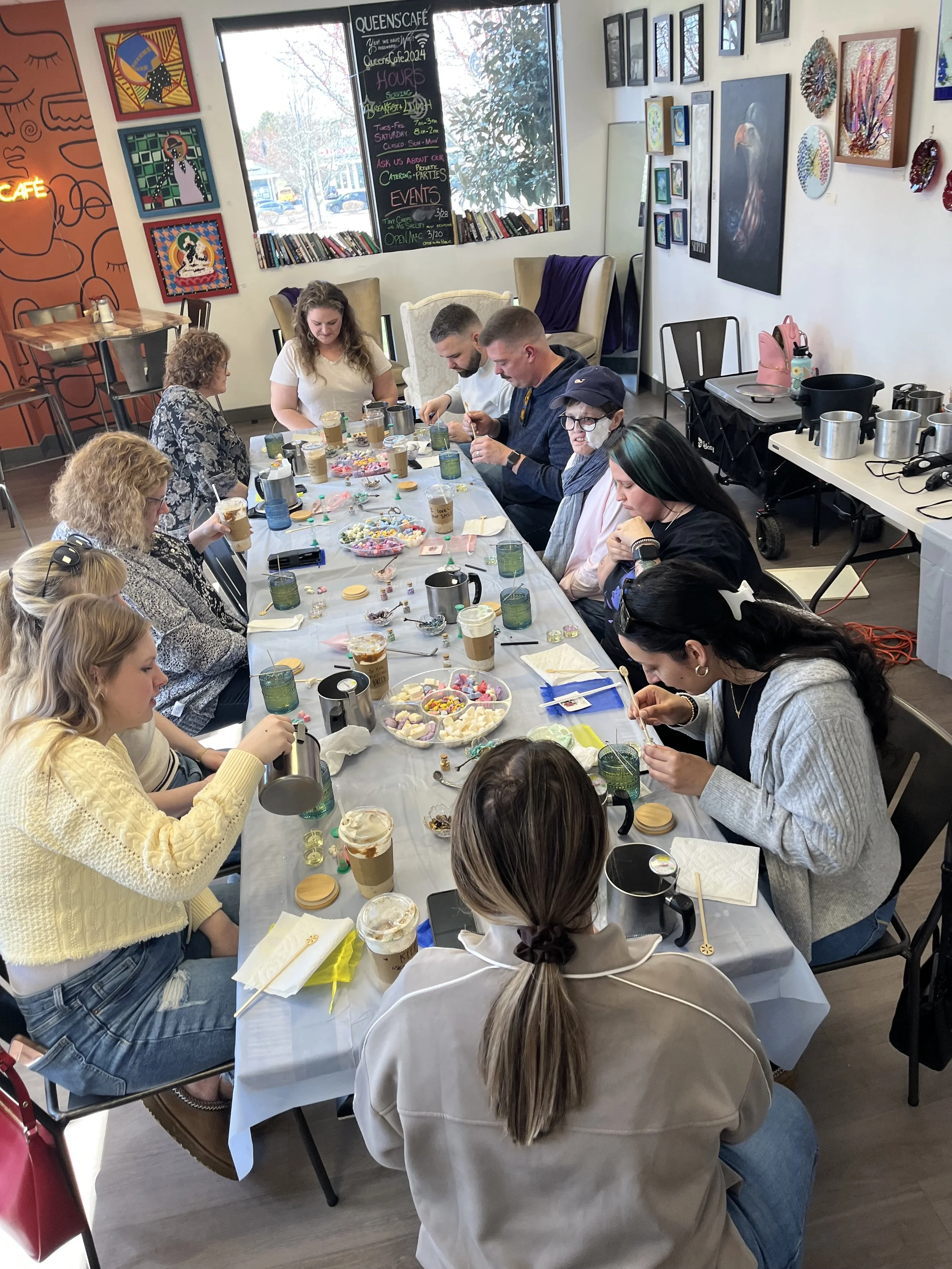 4.18 1-3 PM Queens' Cafe Candles for a Cause Workshop