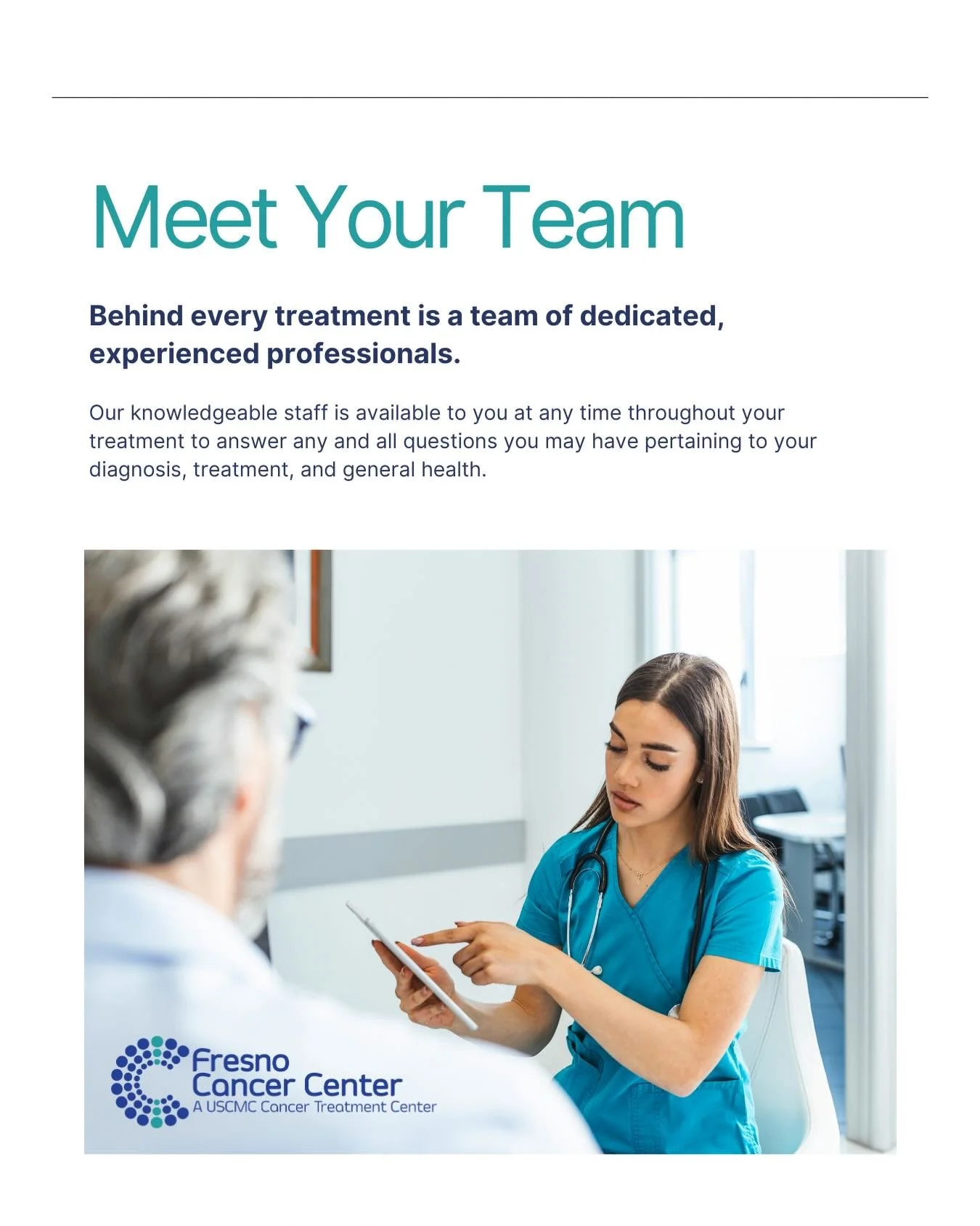 Fresno Cancer Center - Meet the Team Behind Your Care | Cancer Assistance Resource Effort - CARE | CARE supports Fresno Cancer Center | Meet Your Team | A Collaborative Approach | Your Radiation Oncology Team | More Than a Job. A Mission. www.carefor