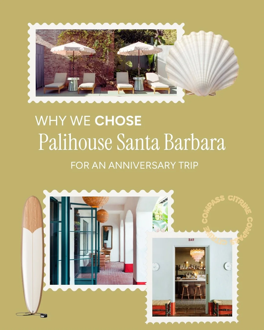 For a recent anniversary trip to Santa Barbara, the criteria was clear: low-key, super chic and blissfully kid-free. Palihouse checked every box.

Here&rsquo;s why we chose it:

// Interiors that feel collected and lived-in, more townhouse than hotel