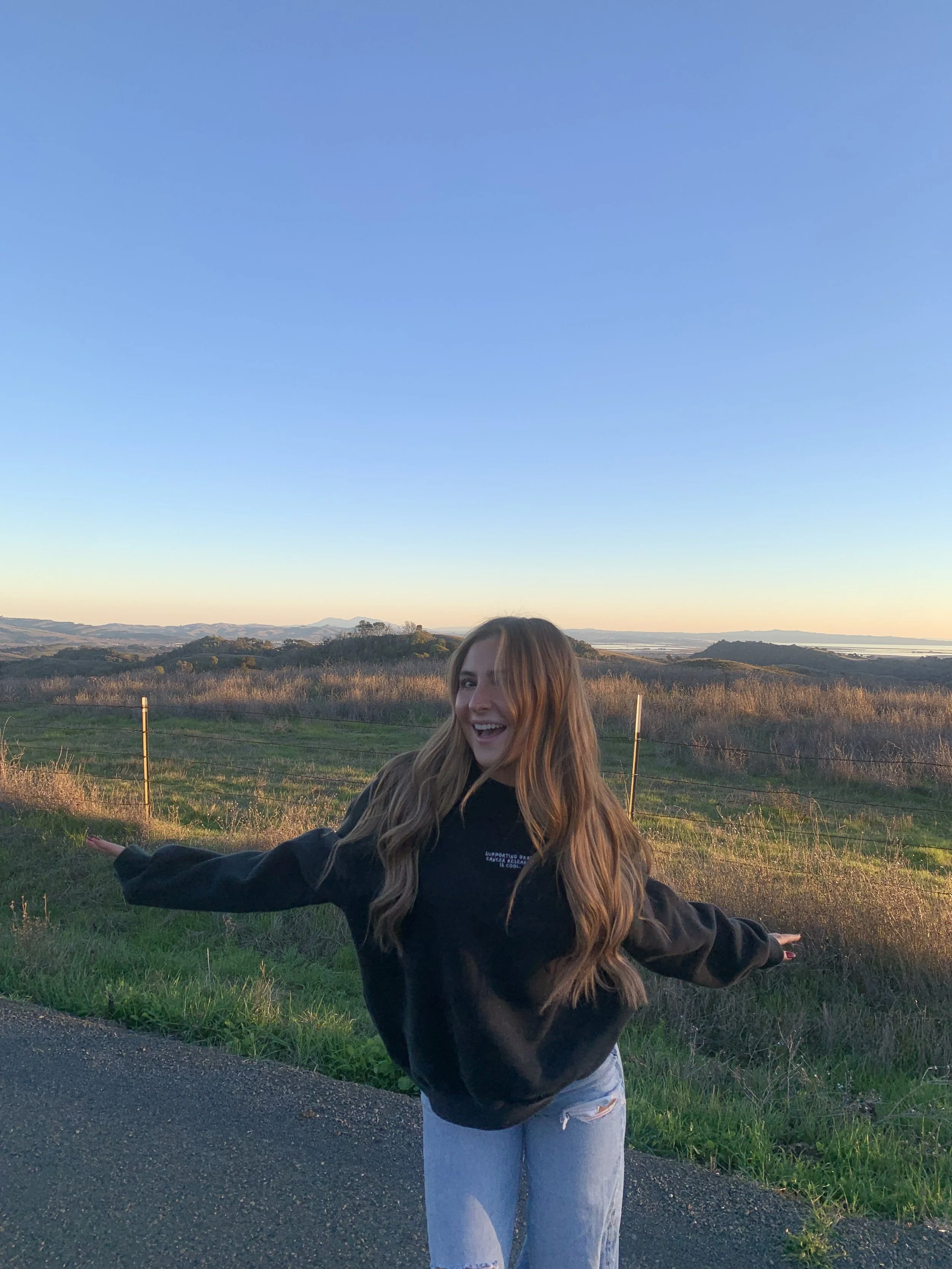 Natasha Beitz wearing Miles to Marathons Crewneck in Napa Valley