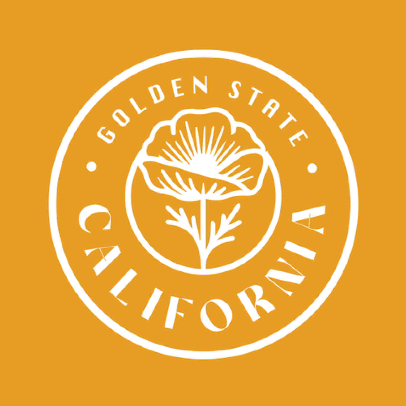 Golden State Poppy Flower Emblem