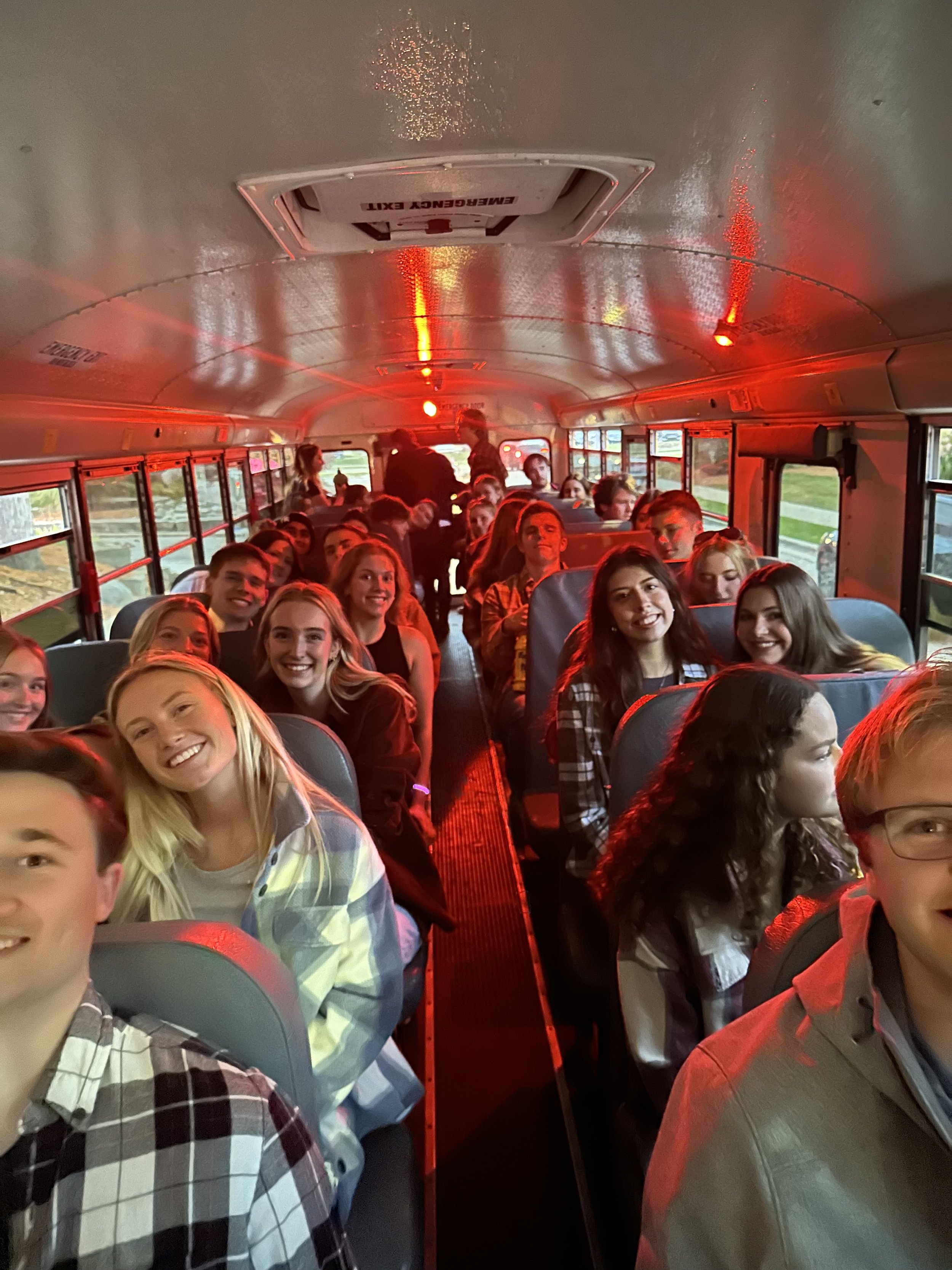 Ready on the bus for Hayride 2023!