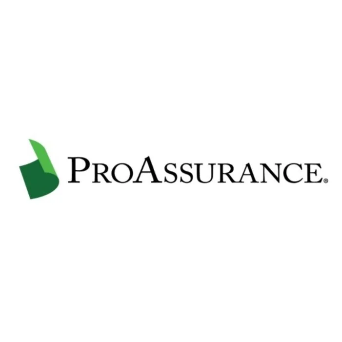 ProAssurance logo with green stylized shield icon and black text