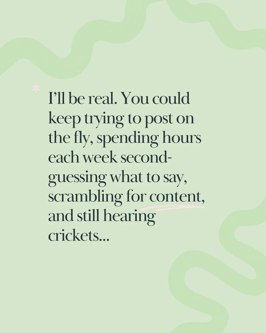 This isn&rsquo;t just content. This is your first impression.

If you want:
✅ Strategy that matches your goals
✅ On-brand content that builds trust
✅ Consistency that doesn&rsquo;t burn you out

Then it&rsquo;s time for Monthly Socials.

I&rsquo;ve g