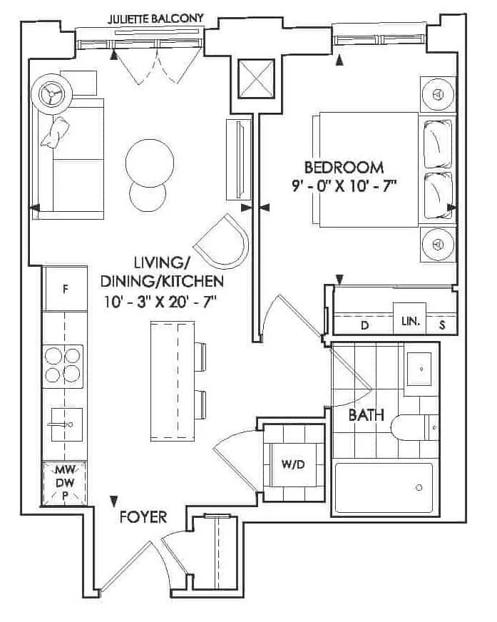 Decorate A Small One Bedroom Condo — Kalli Interiors