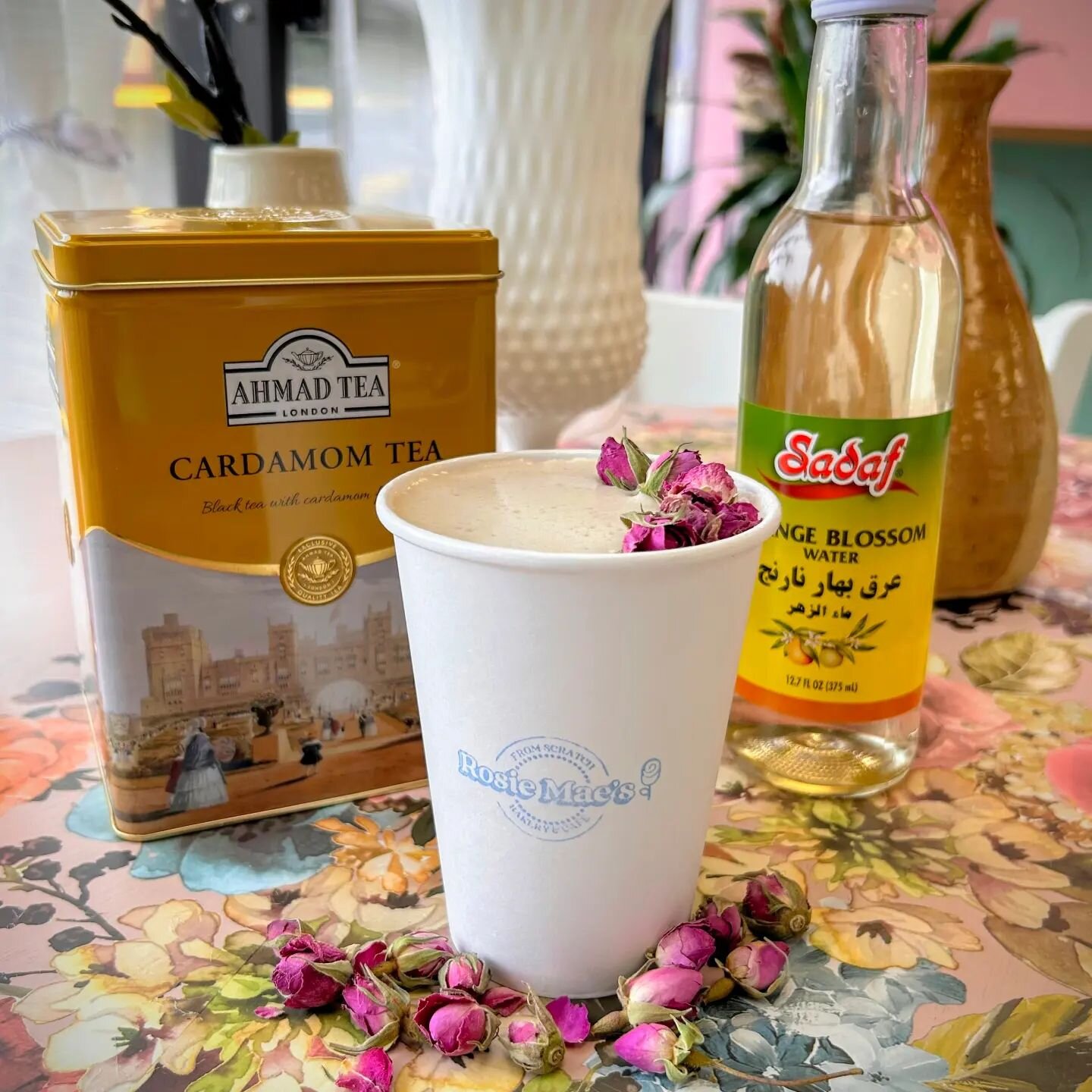 We have many seasonal treats coming up in the pastry case this week to celebrate Spring and Easter.

To celebrate Persian New Year, we would like to introduce our Persian Tea Latte! Rich cardamom black tea latte lightly sweetened with our homemade ro