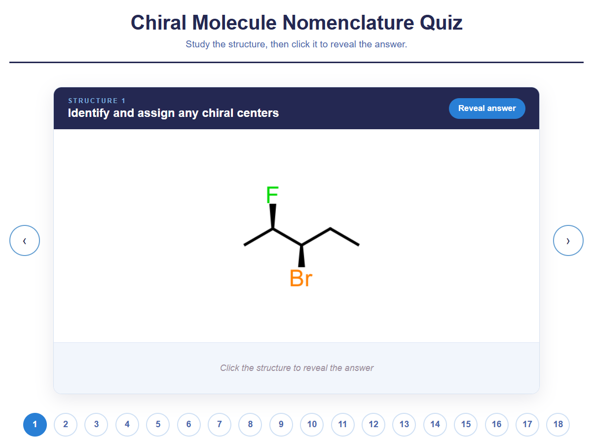 Chirality Nomenclature Quiz
