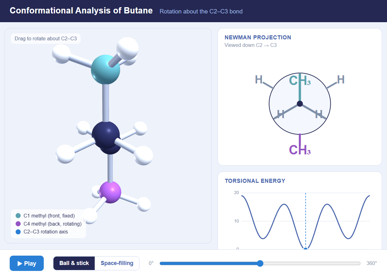 Butane Newman Projections