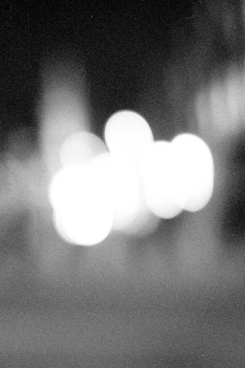 35mm black and white image blurred