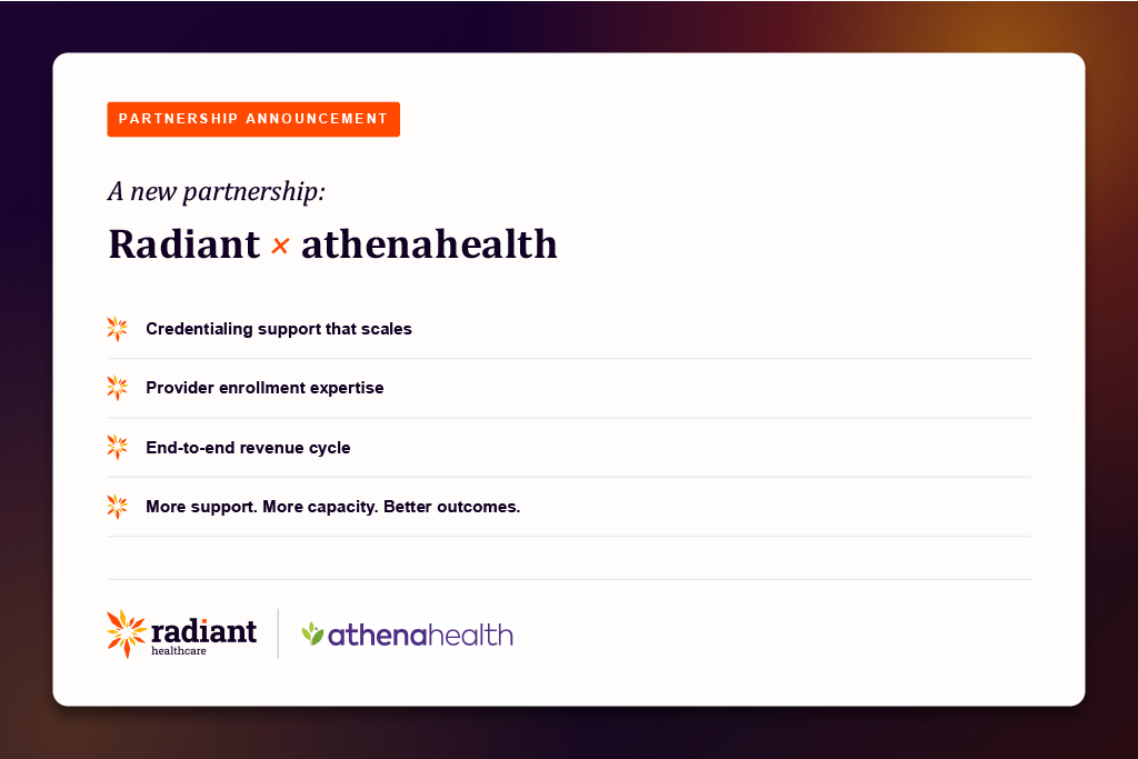 Radiant Healthcare Becomes an Athenahealth Solution Partner, now available in the Athenahealth Marketplace