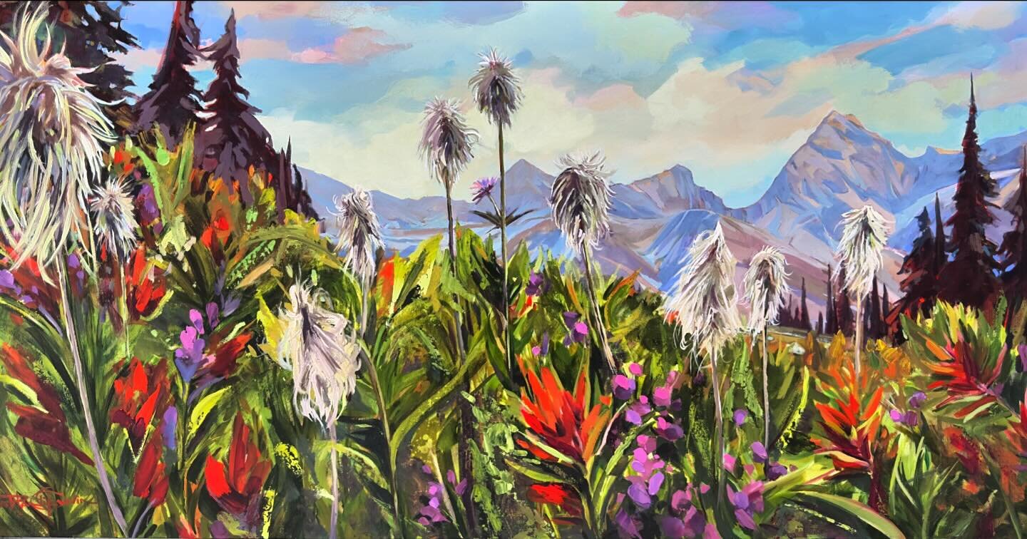 Spring is in the air since last week;
&quot;Rocky Mountain Summer&quot;
60&quot;x30&quot;
Original painting
Available at my gallery!
PM me for more details!