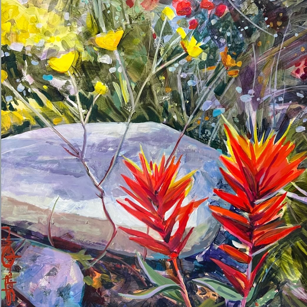 One of my favourite Native flowers.
 &quot;Wild Paintbrush&quot;
artiststephaniegauvin #artgallery #fineart #oneofakind #paintings