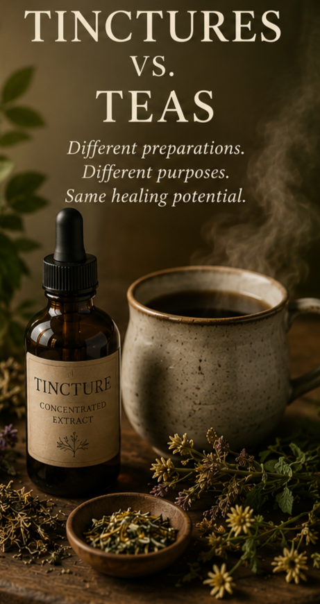 tINCTURES VS tEAS: UNDERSTANDING HERBAL PREPERATIONS
