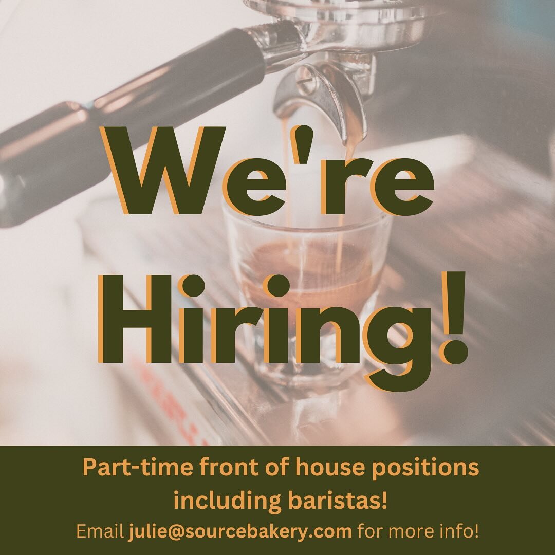 Hi everyone! As the seasons change and the weather warms up, we are looking for some front of house help. If you&rsquo;re looking for a part time job and have weekend availability, please reach out and join our small, but mighty team! 💪🏼 ☕️