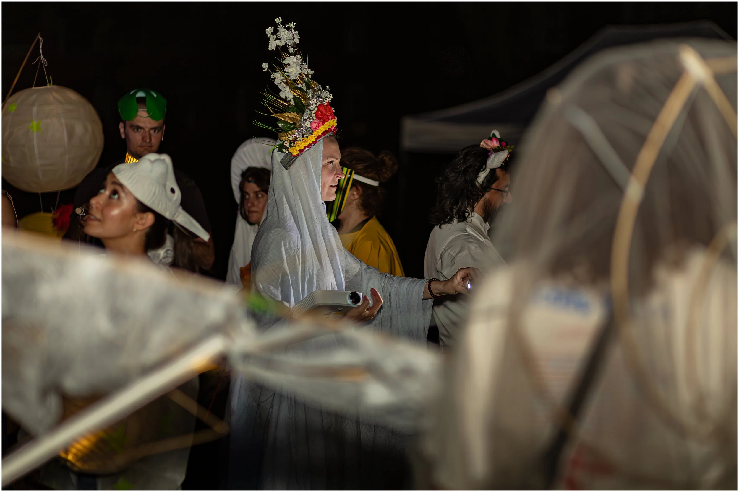    Flam­ing Crea­ture Crawl  , a&nbsp;sun­set lumi­nary parade at Governors Island curat­ed by Sal­ly Beau­ti Twin. 