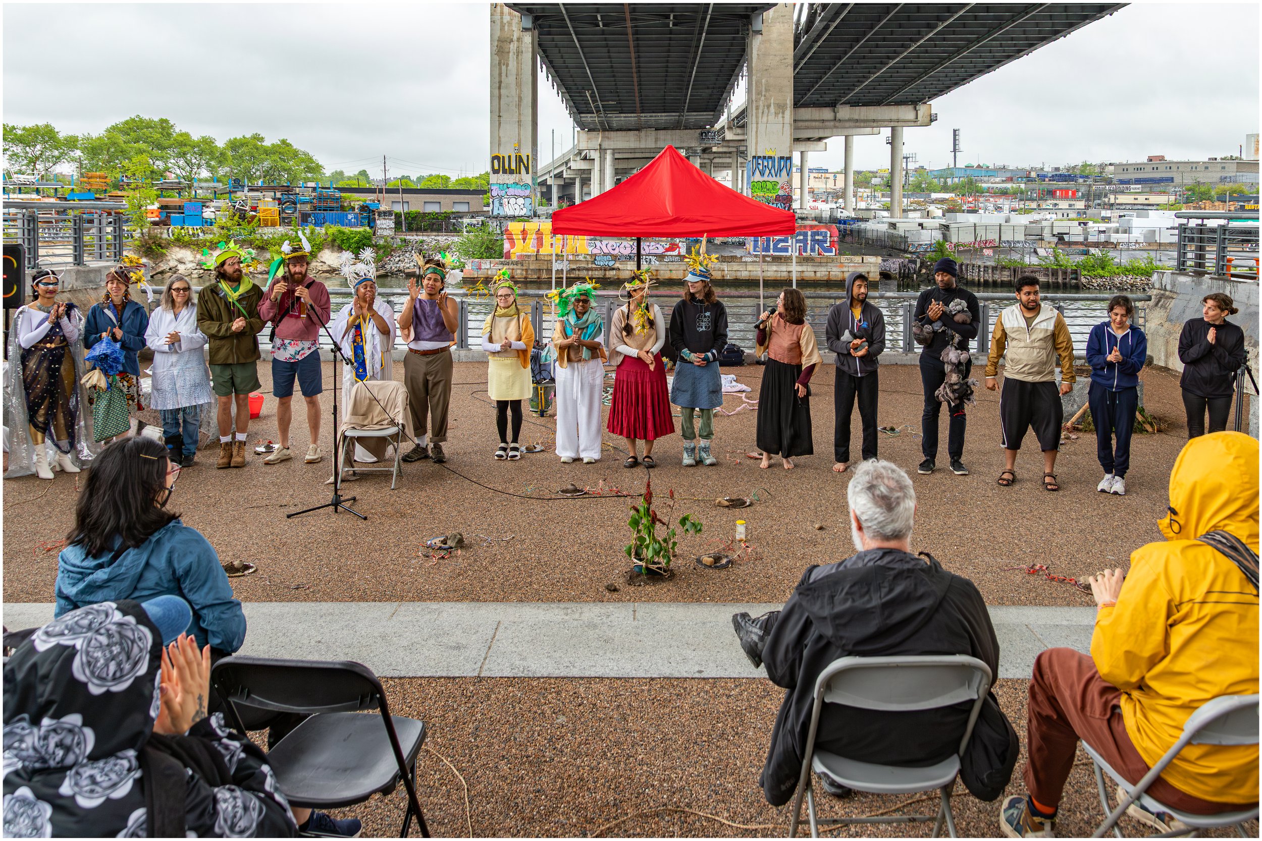    Living Soils Rising  , an eco-creative gathering in North Brooklyn, organized by artist Marina ‘Heron’ Tsalpina. 