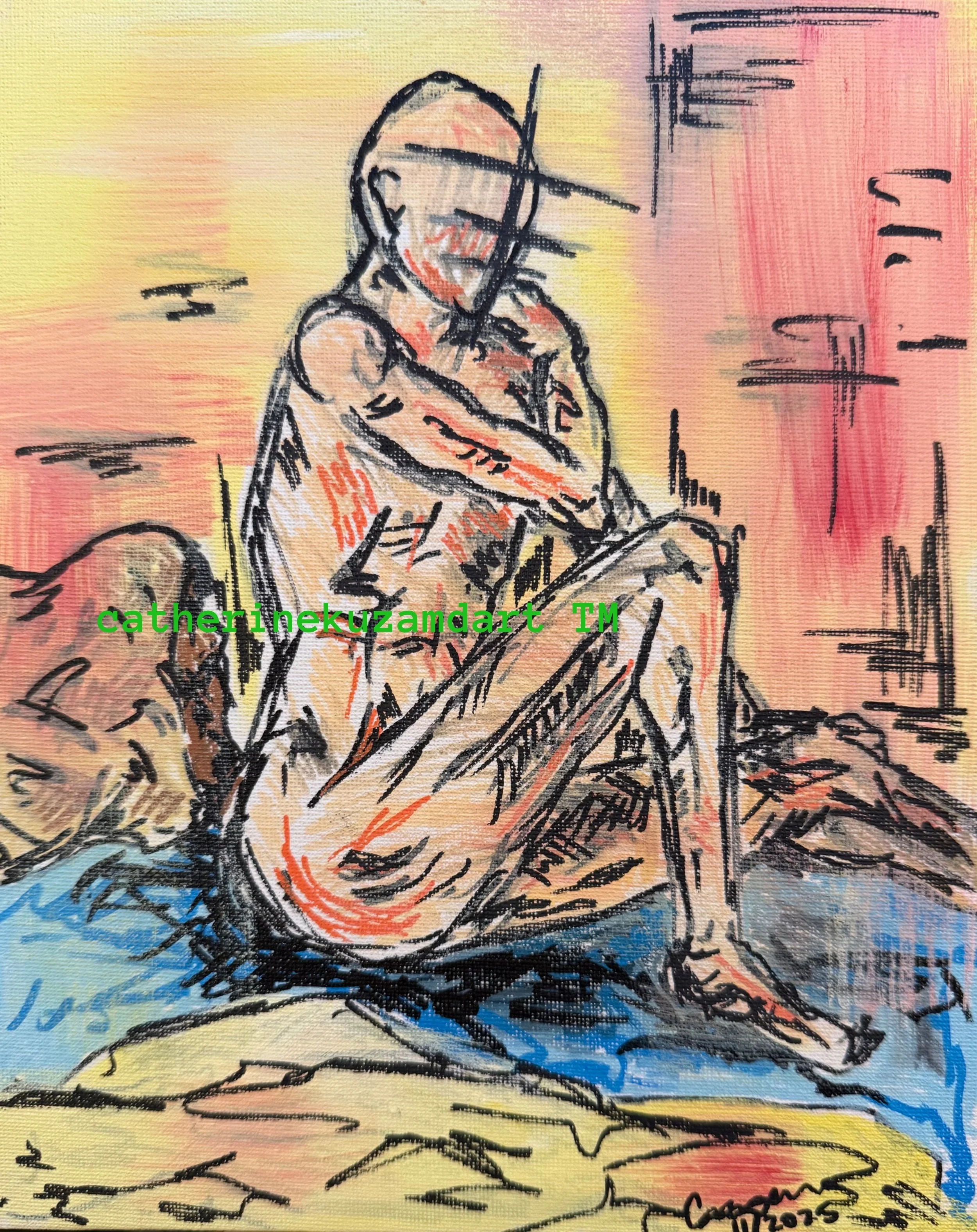 Male figure painting