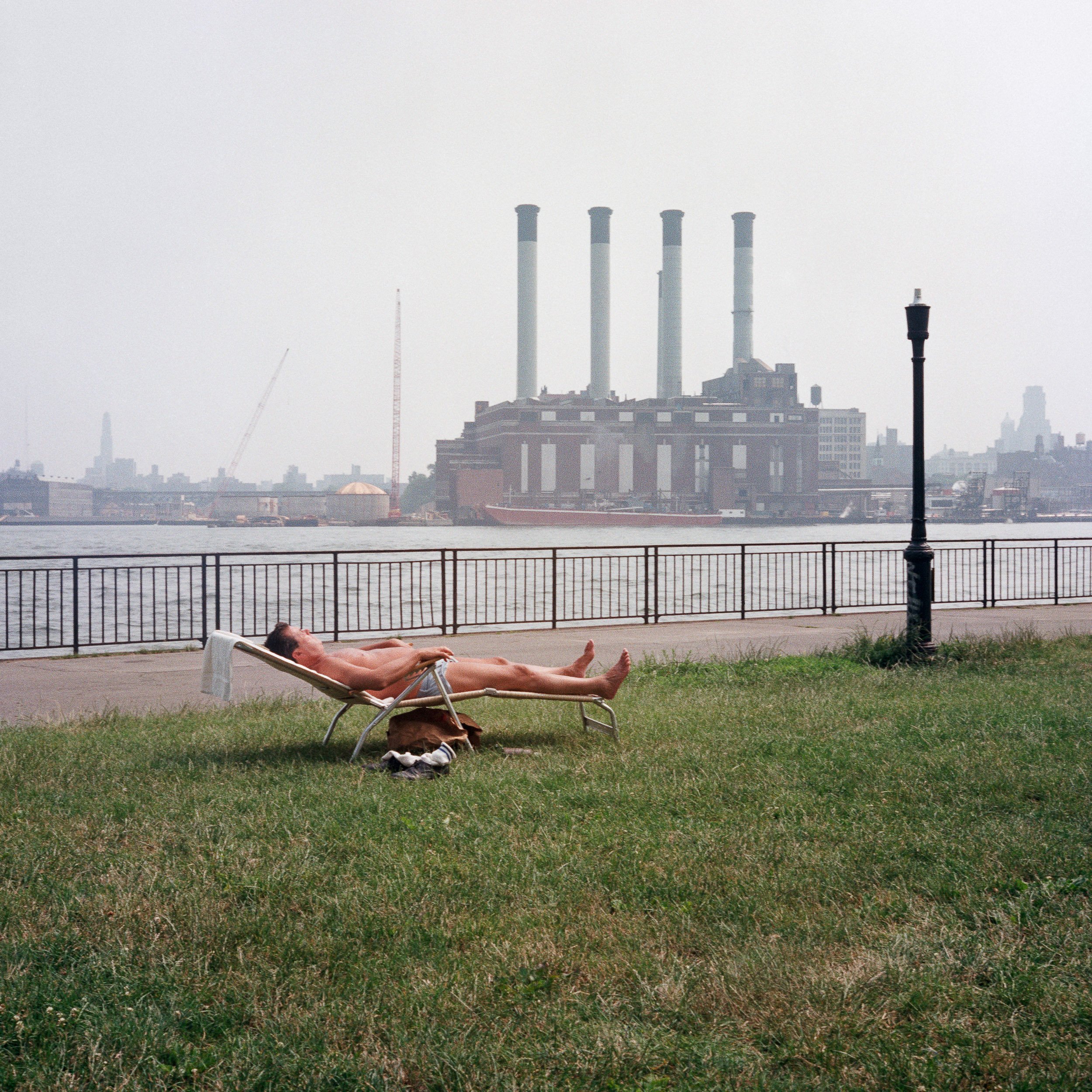   Sunbather on the East River, 1985  