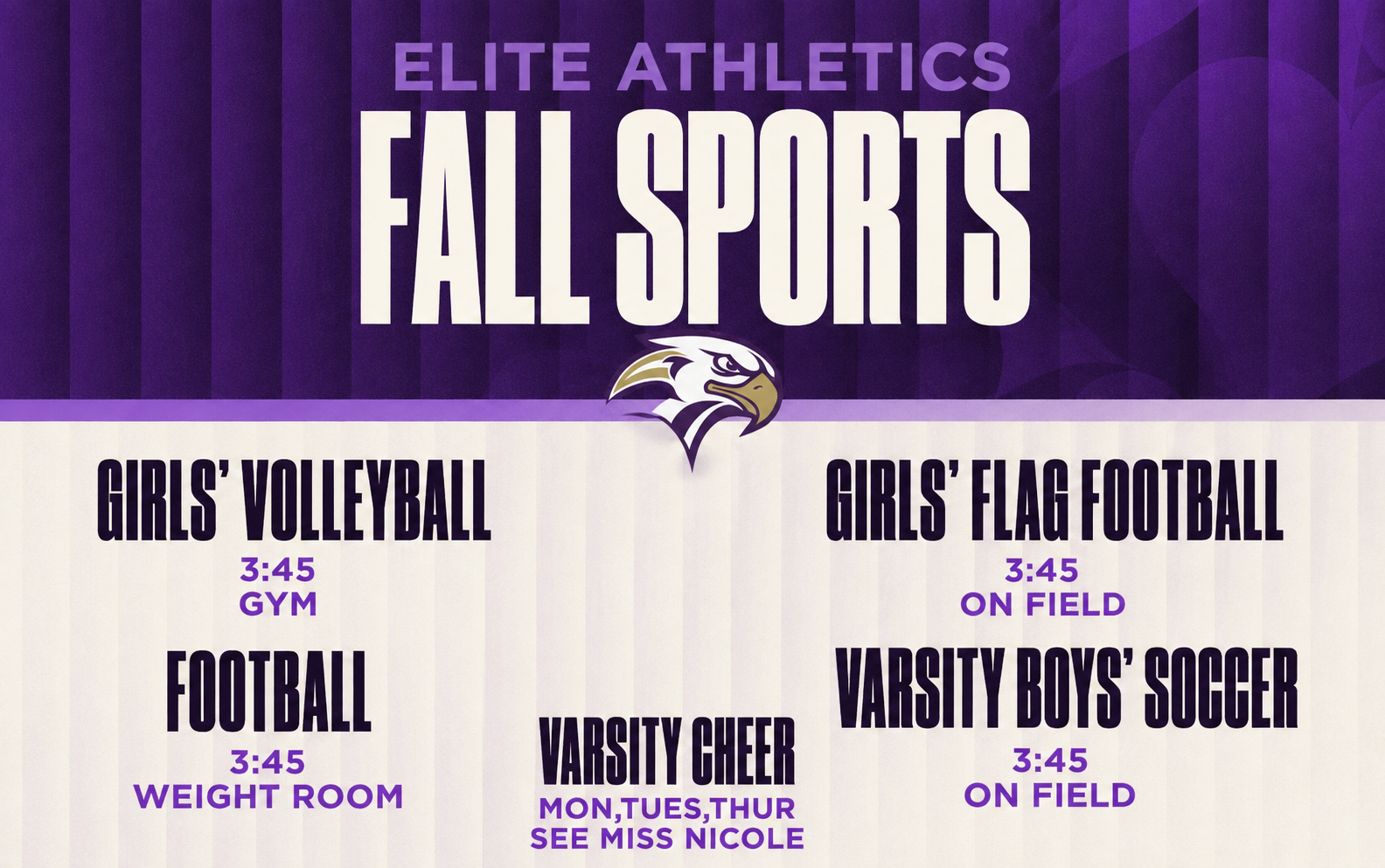 ELITE Athletics Fall Sports