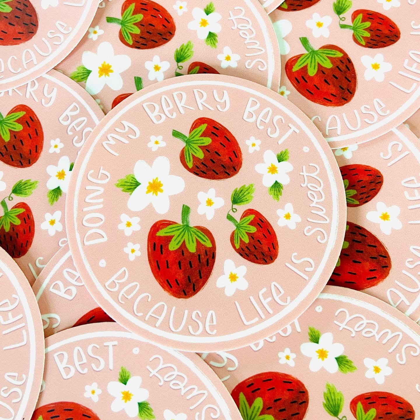 ✨New Sticker Drop!✨ 🍓🍓🍓 stickers just listed on Etsy and available to retailers via Faire wholesale! These cute stickers are vintage inspired and coordinate with my newest Mother&rsquo;s Day, birthday and teacher appreciation greeting cards! 💐✏️?