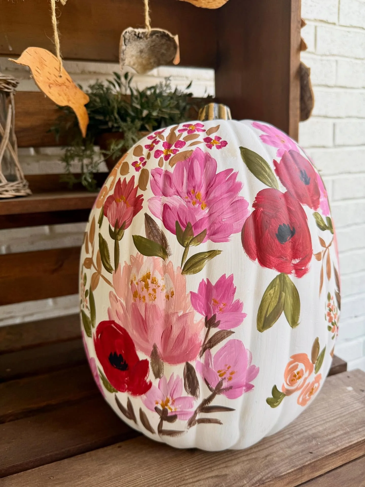 Just listed my leftover hand painted pumpkins from my market this weekend! 🎨 Each one is one of a kind, covered in beautiful boho florals. 🌺🌿If you’ve been wanting to snag one, now’s your chance before they’re gone till I paint m