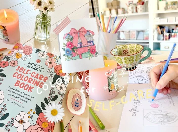New colored pencils, lavender tea, and a candle lit on my desk&hellip; the perfect little creative escape! 🎨 🫖 ☕️ 

This afternoon I got to explore the delightful pages of this cozy: Awesomely Authentic Self-Care Coloring Book! It&rsquo;s filled wi