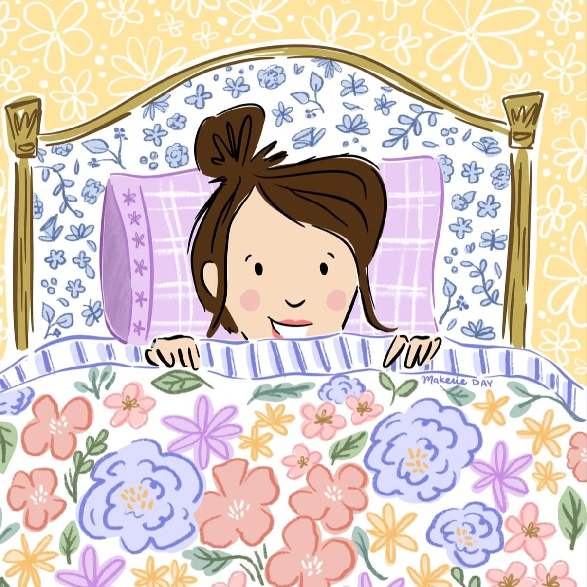 I am loving the maximalist-cottage core trends right now.. makes me want to play with tiny floral prints mixed with gingham sheets and patterned lampshades! Maybe I&rsquo;ll redo my bedding this weekend! 

Came across this illustration I did a few ye