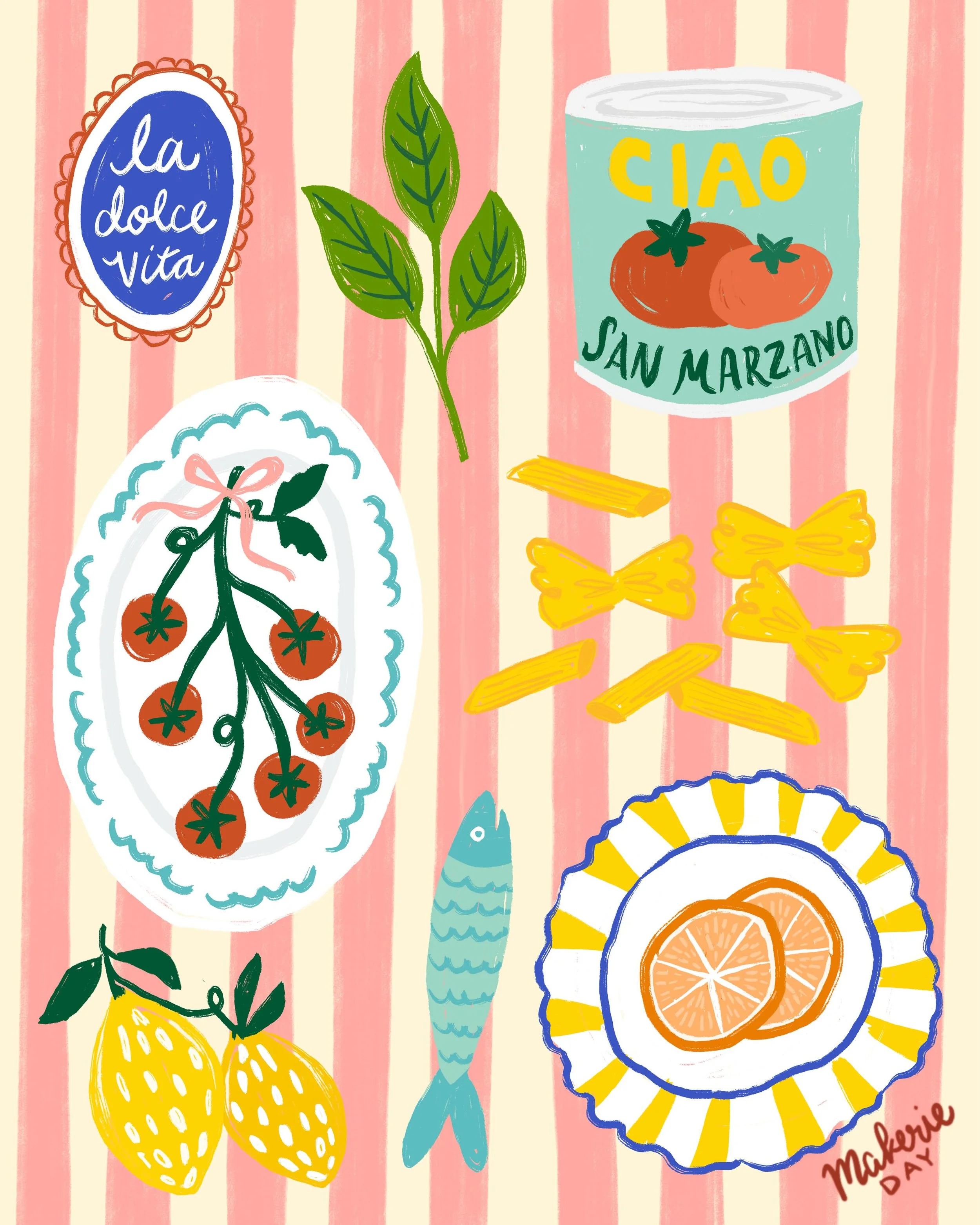 Three years ago my mom and I were walking past lemon trees in the Gardens of Villa Melzi in Bellagio on our way to pizza and pasta! 🇮🇹 🍕 🍝 

One of my favorite things about traveling is coming home inspired&hellip; the striped cafe umbrellas, col