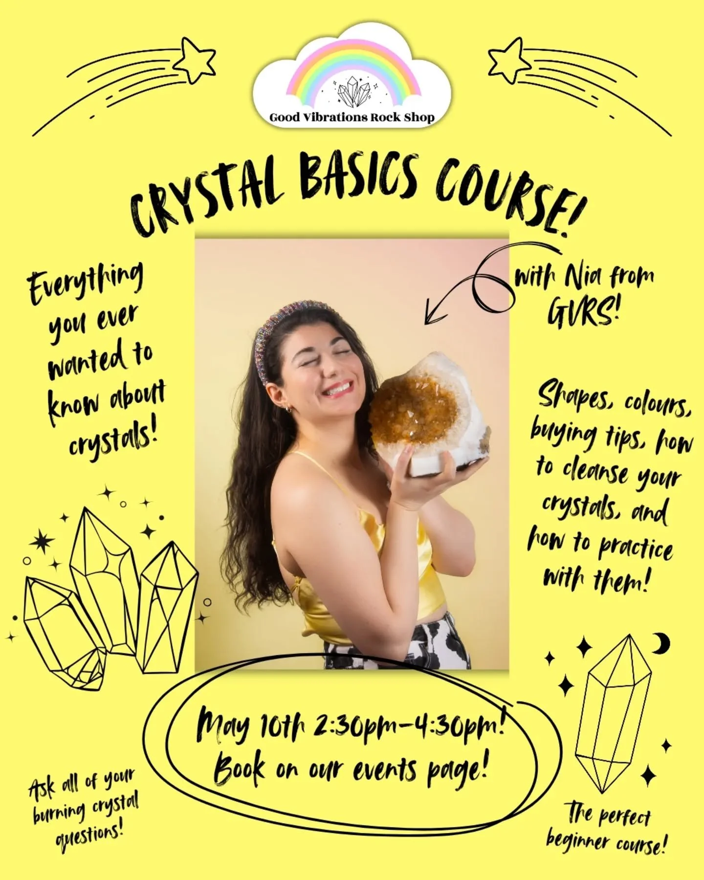 🌈🪩💫The IN-PERSON Crystal Basics Course is back!💎🙌🏻✨

🌈Make The Most Of Your Crystal Collection✨

This is the perfect beginner course for anyone wanting to do a deep dive into the world of crystals. Nia will walk you through everything you ever