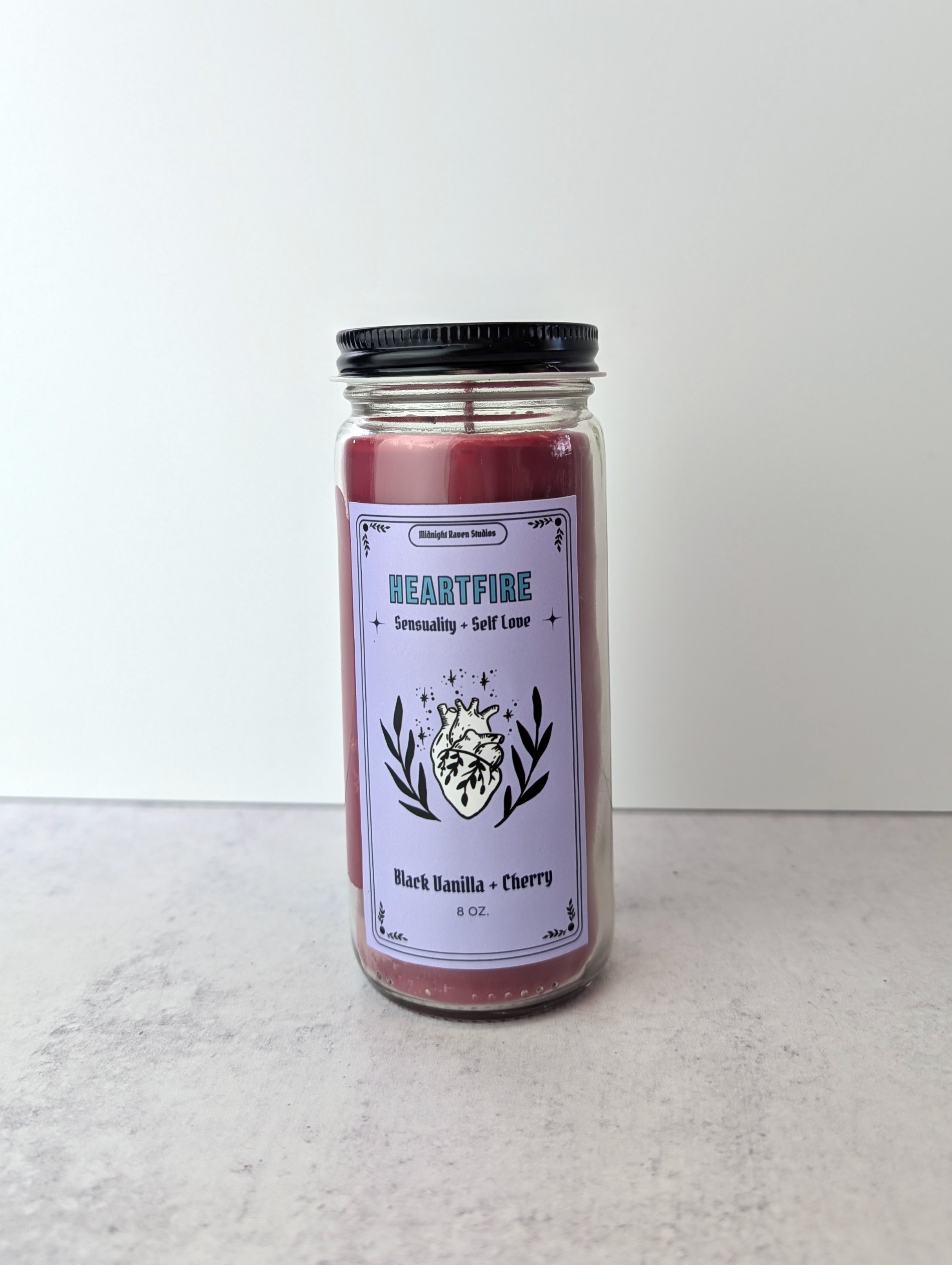 Heartfire Intention Candle - Midnight Raven Studios