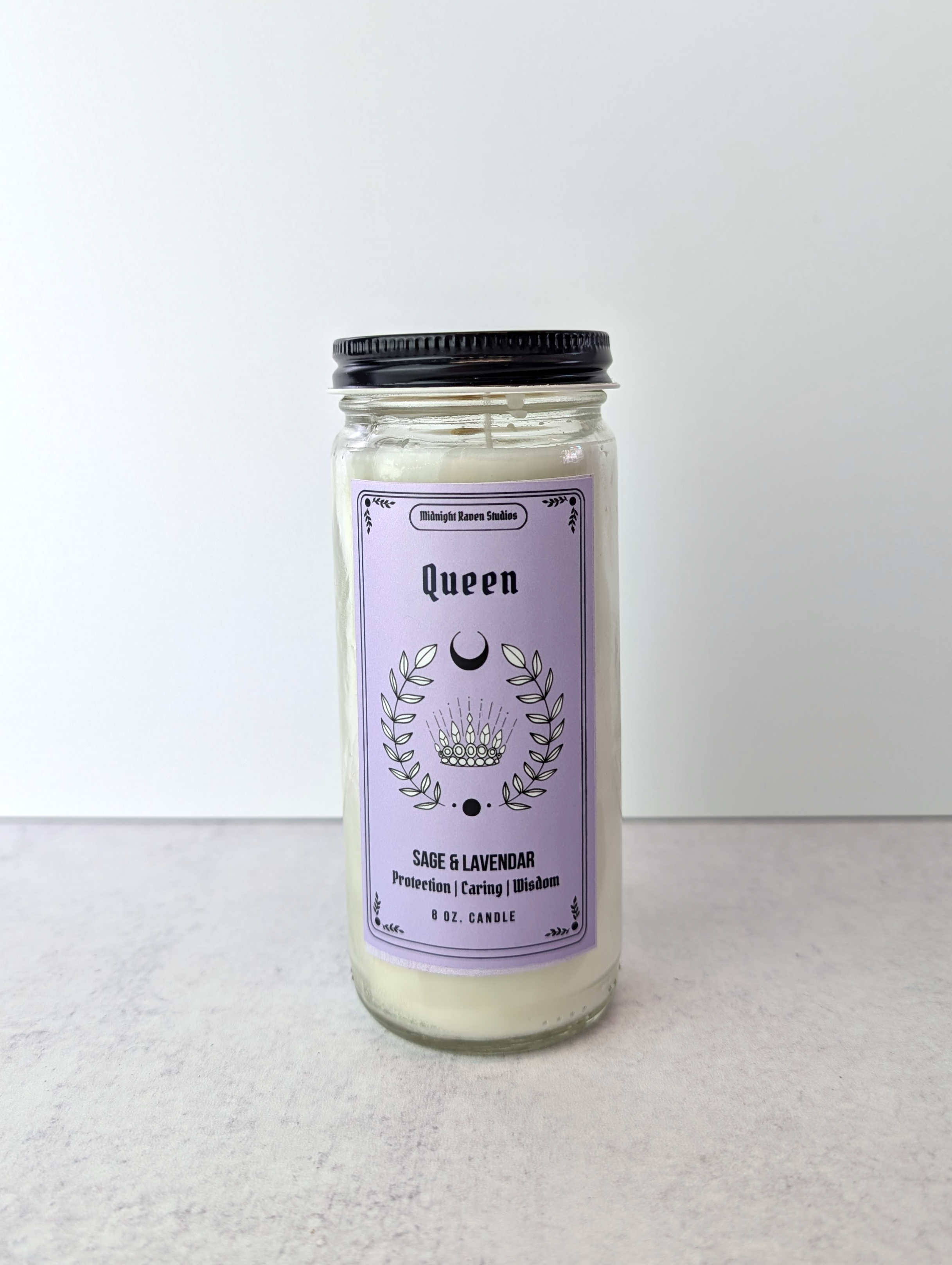 Queen Intention Candle - Midnight Raven Studios