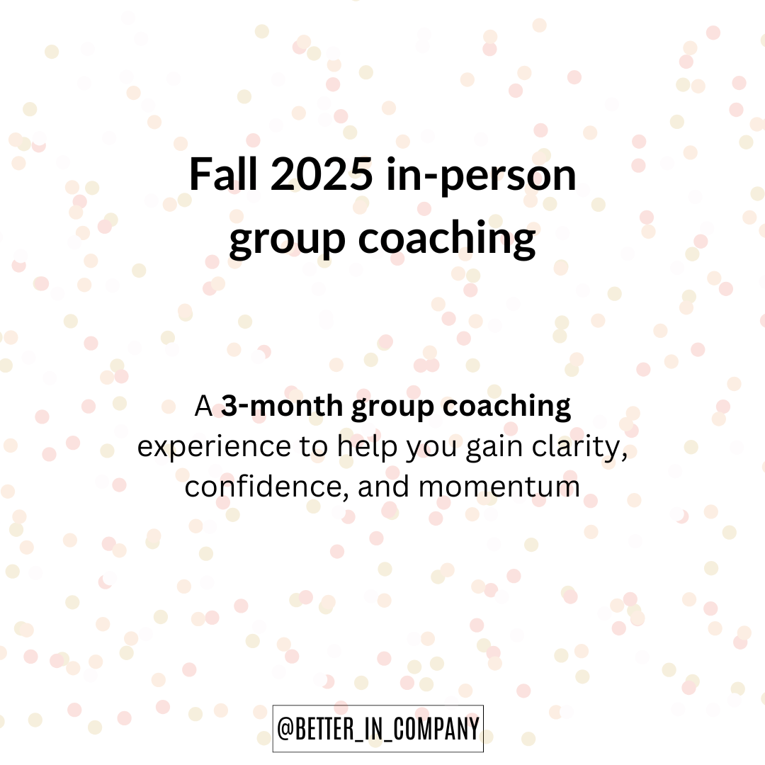 Fall 2025 In Person Group Coaching