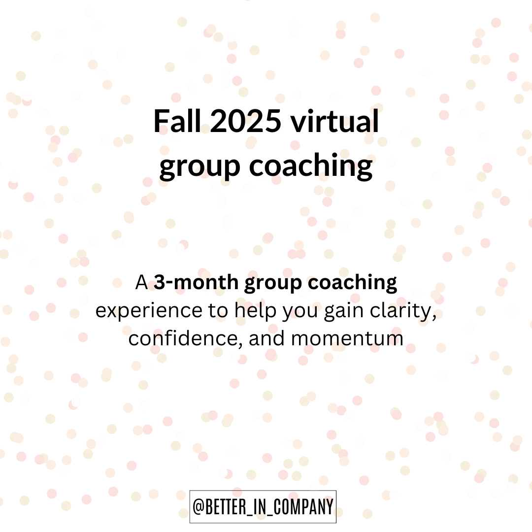 Fall 2025 Virtual Group Coaching
