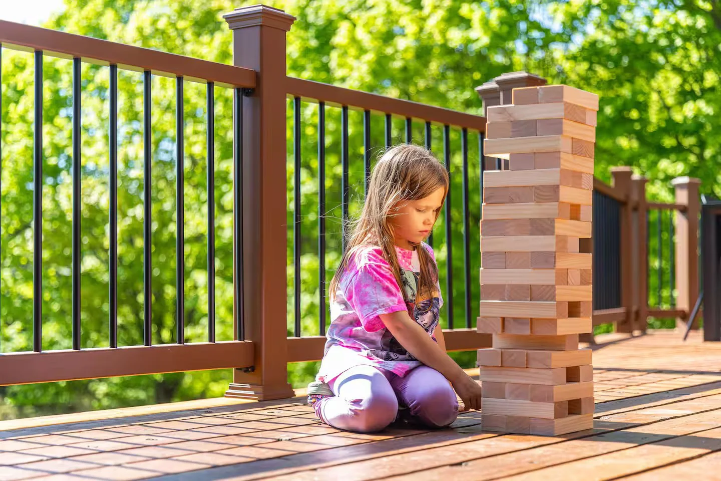 So many games and activities to choose. This life size Jenga game on the back patio will have your party practicing their balance and patience. While you’re grilling and preparing an outdoor meal, the children can be nearby entertaining themselves!
