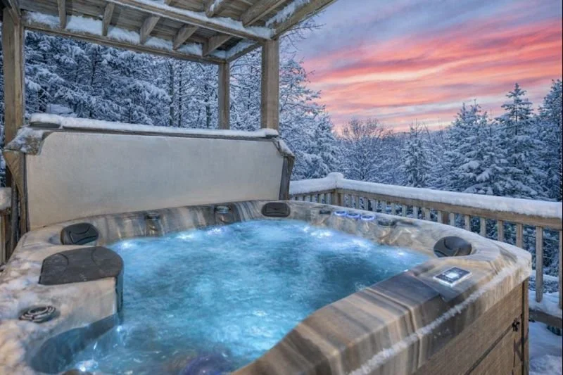 What A View! Who wouldn't want to spend a magical evening with the family in the 6-person jacuzzi. With incredible North Georgia Mountain Views, you'll want to swim every night during your stay. It's time for some much needed rest and relaxation.