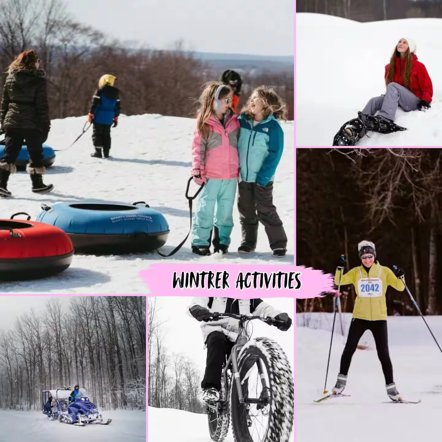 Escape to adventure at Shanty Creek! Enjoy tubing, snowshoeing, cross-country skiing, fat-tire biking, snowmobiling & more—all just steps from your cozy cabin retreat. Perfect for families & thrill-seekers. Book your winter wonderland getaway now!
