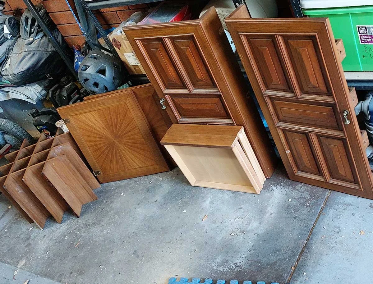 Restoration of Teak drinks cabinet.