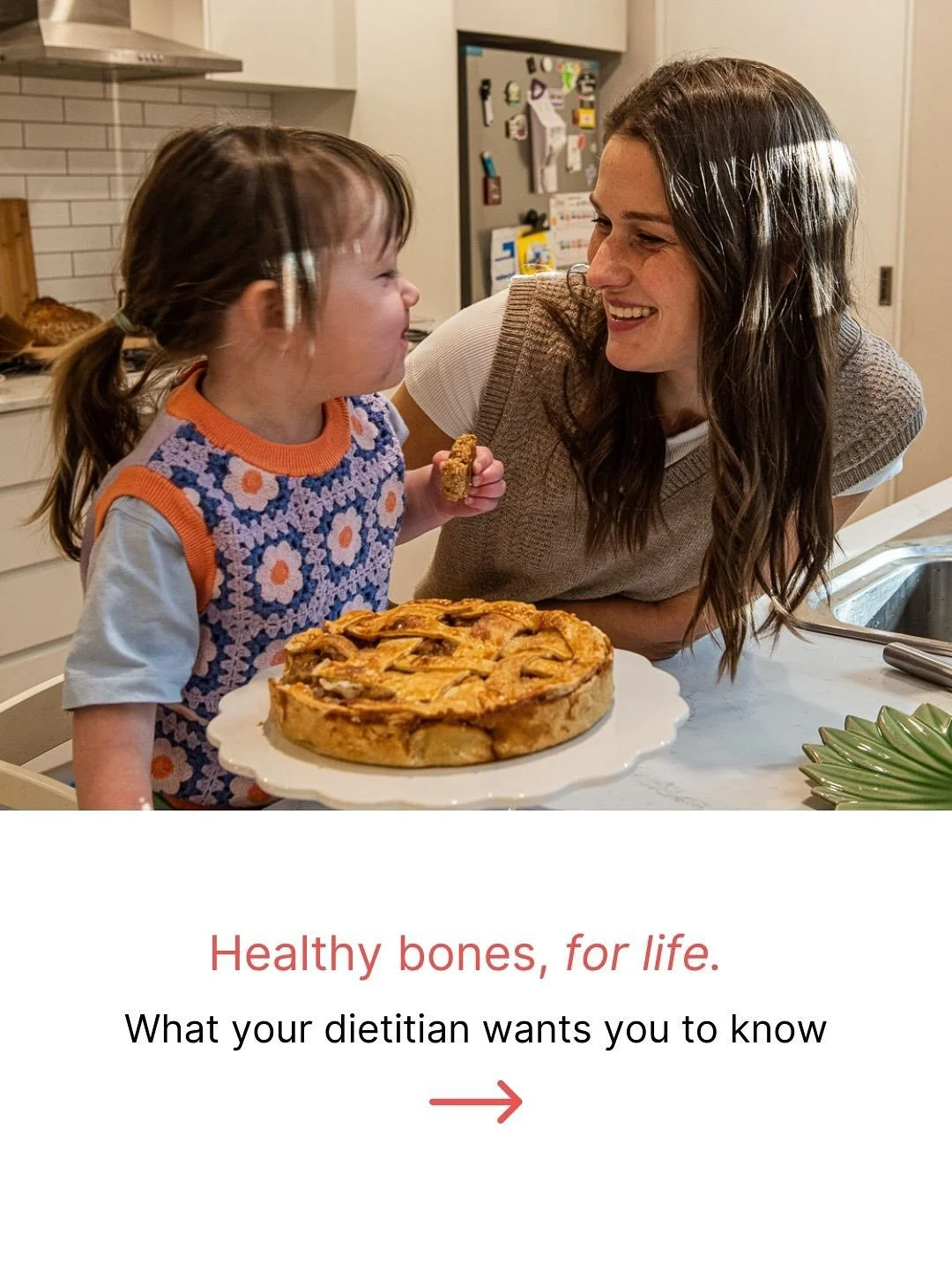 As a dietitian, mum and someone who prioritises my own bone health, this topic is at the forefront of many of my conversations 🦴 Look after your bones now - future you will be very thankful! 

If you're over 50 or have risk factors for reduced bone 